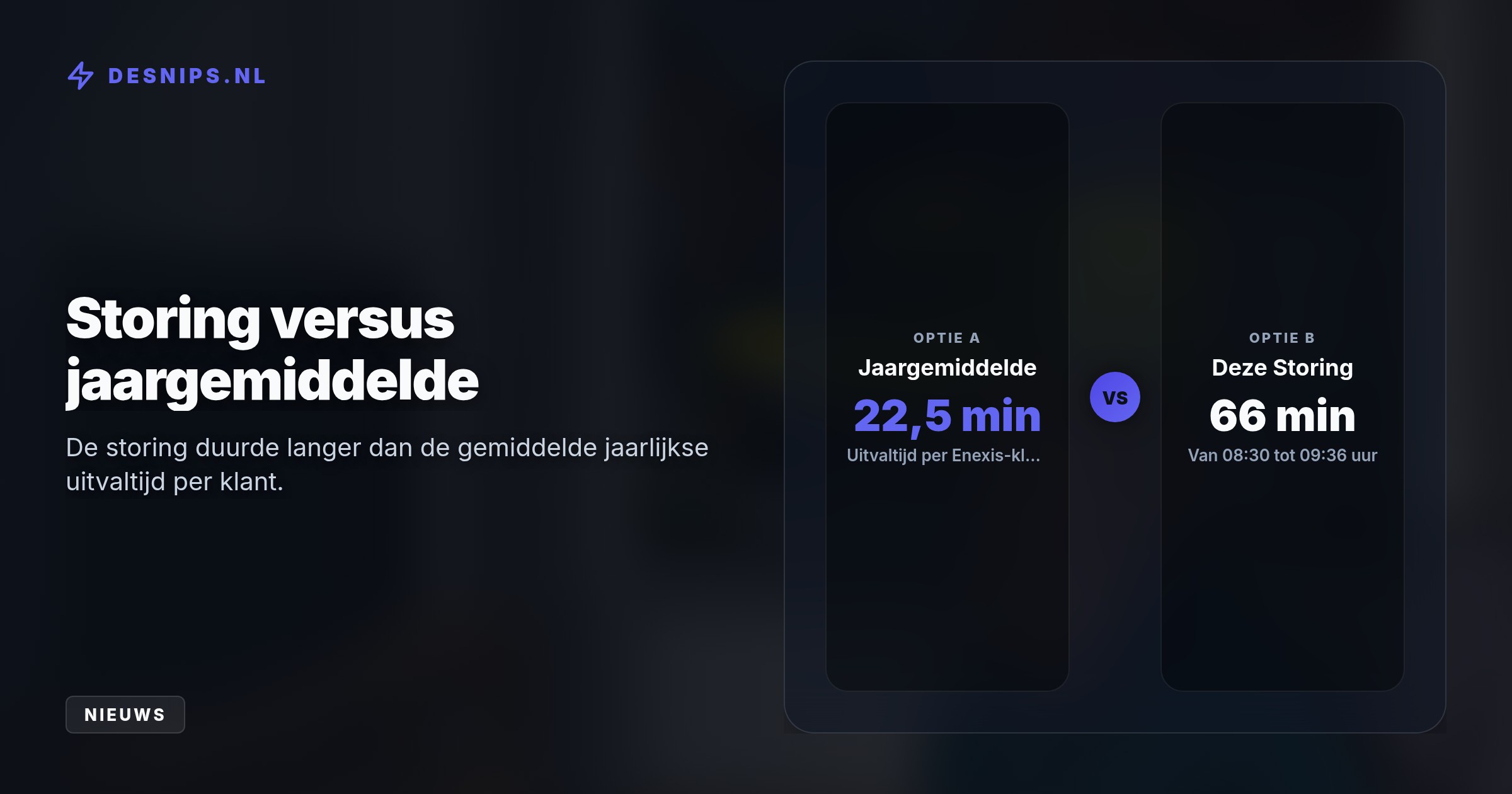 De stroomstoring trof dinsdagochtend ruim 5.000 huishoudens in Tilburg, Loon op Zand en Udenhout. Enexis-monteurs wisten de stroomuitval na ruim een uur volledig te verhelpen.