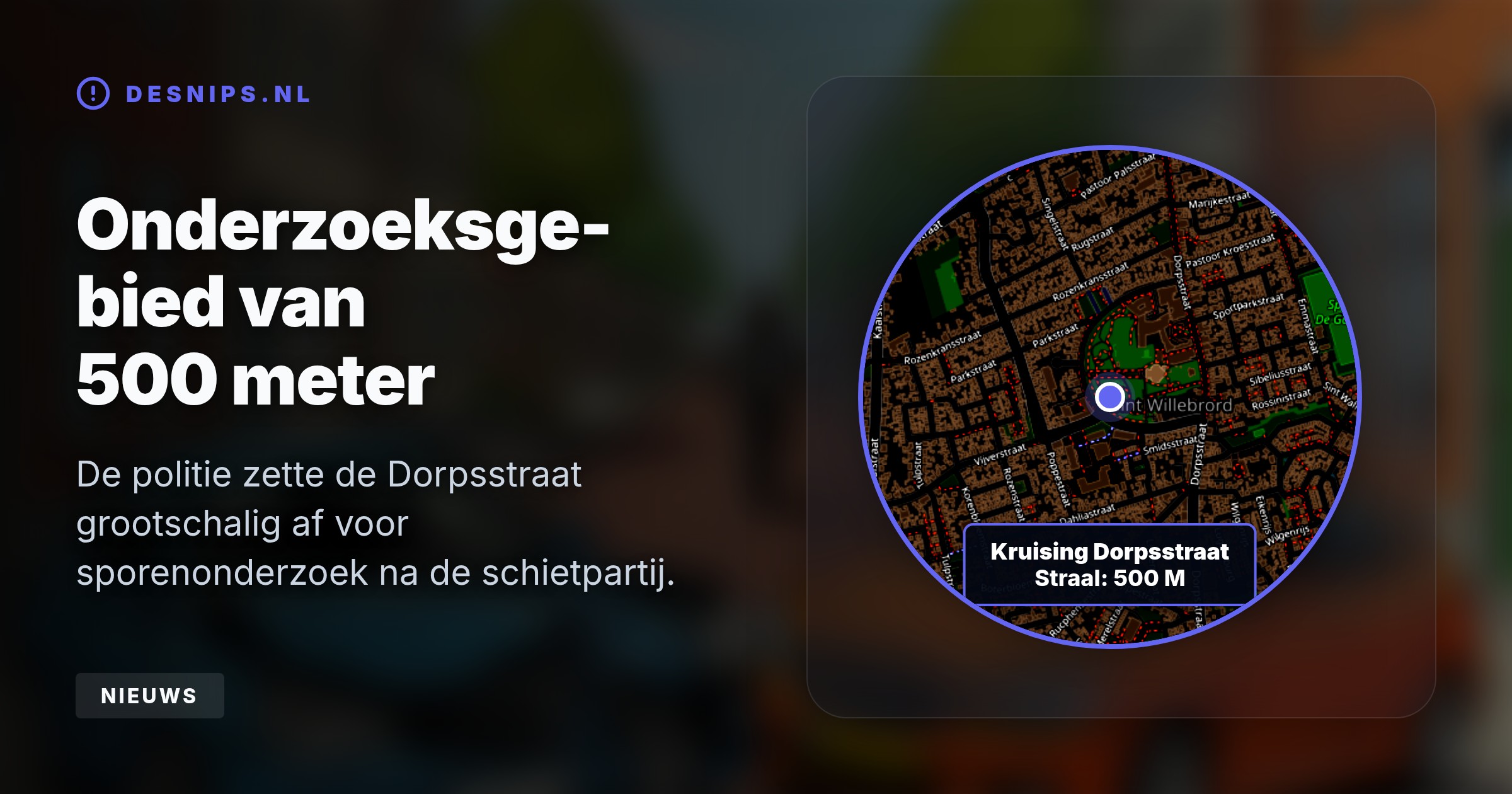 Na een botsing nabij de Dorpsstraat escaleerde de situatie en werd er geschoten. De dader vluchtte te voet; de politie doet met een ruime afzetting sporenonderzoek.