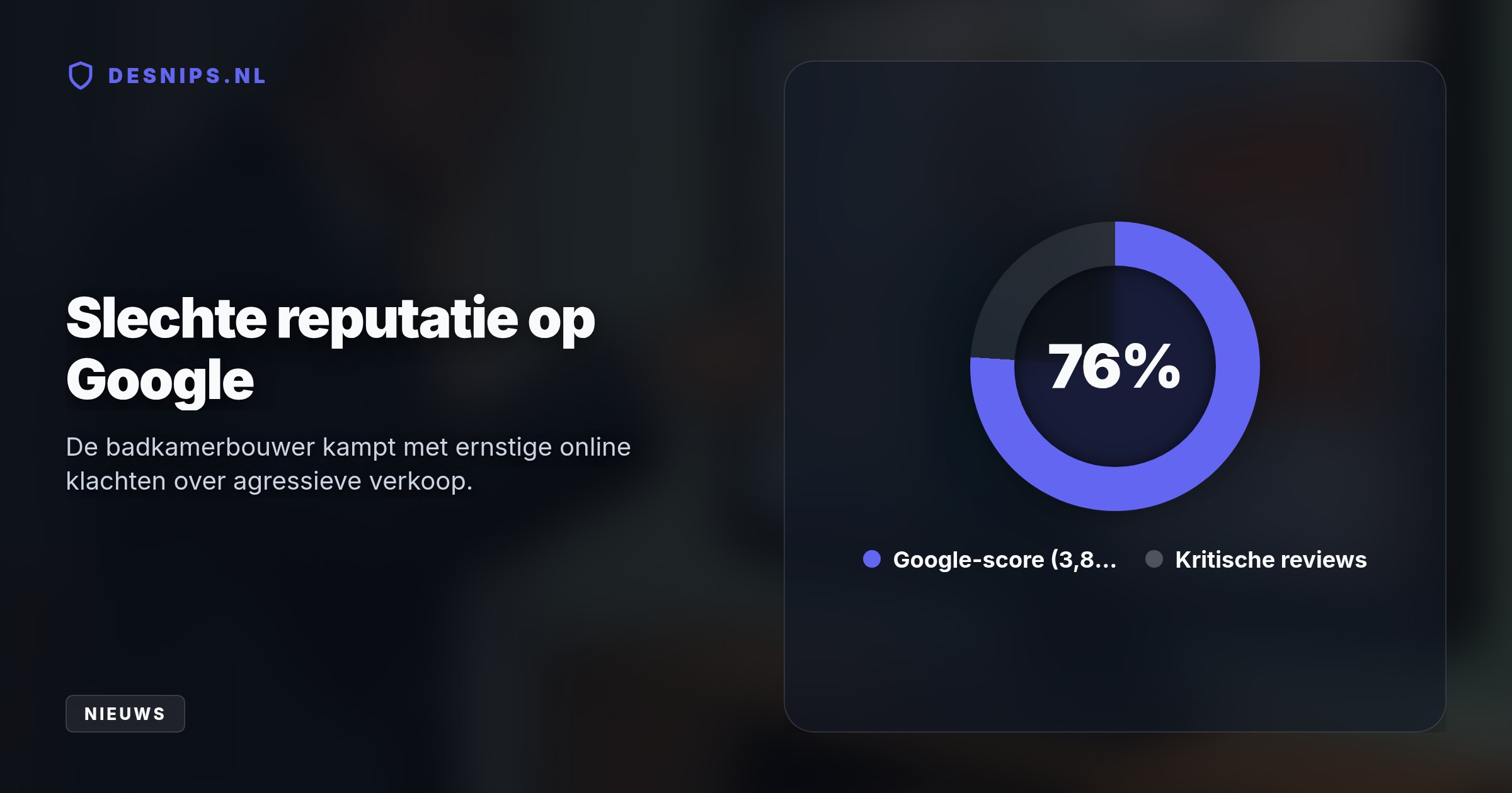 De omroep vreest verwarring bij senioren door de gelijkenis in naam, logo en doelgroep van MAX Badkamers. Bovendien kampt de badkamerbouwer met zware online klachten.