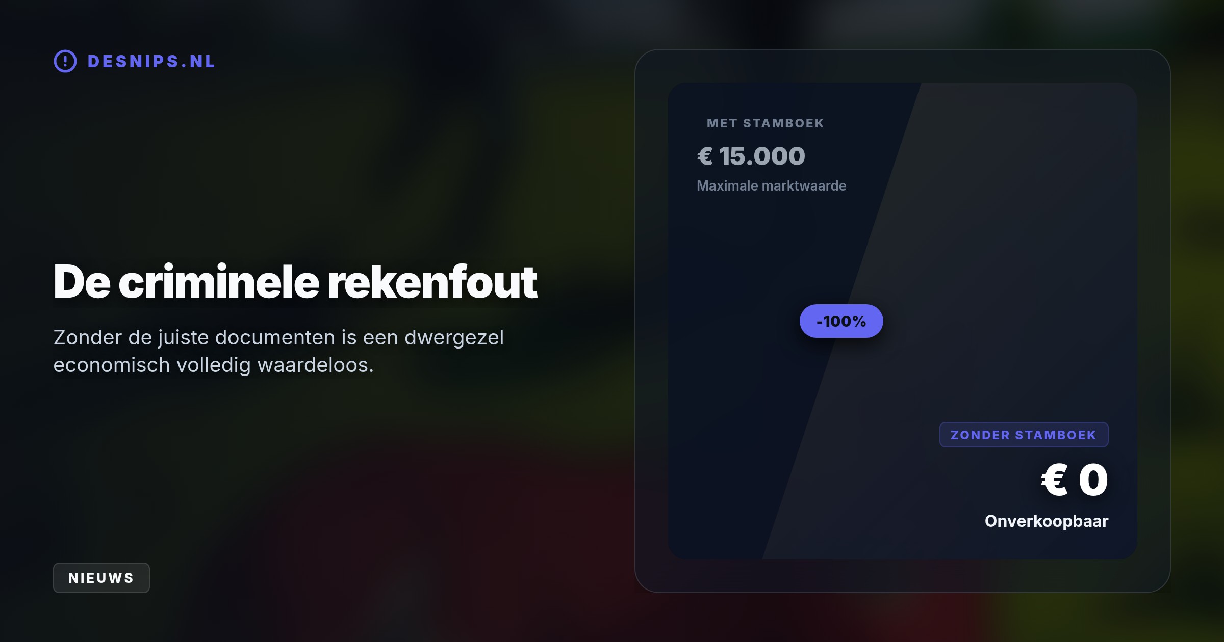 Dieven stalen het dier om haar zeldzame rode vacht, maar zonder chip en papieren konden ze haar niet verkopen. Uit frustratie schoten ze het jonge dier dood.