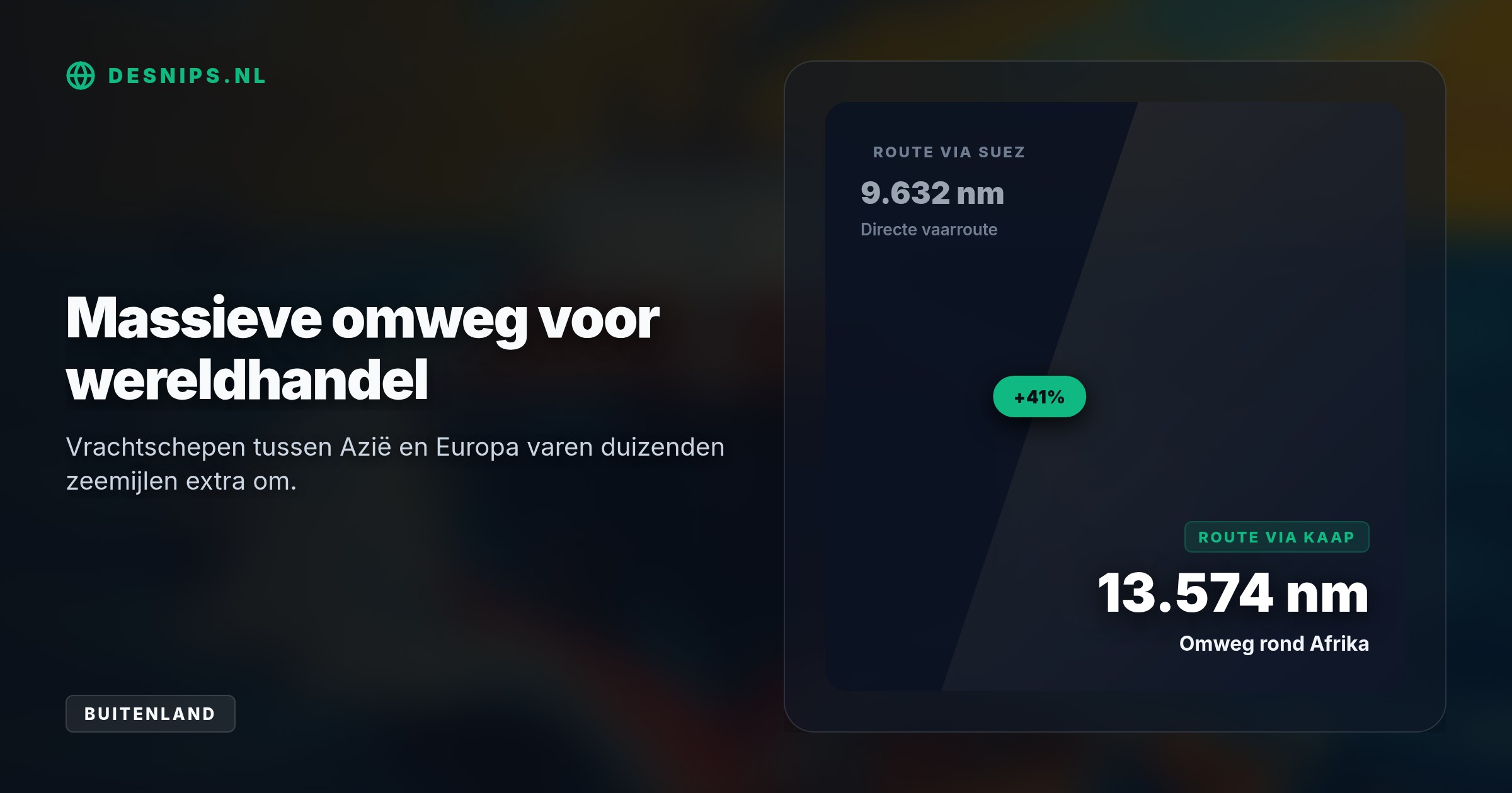 De dodelijke escalatie in de strategische zeestraat dwingt rederijen de kortere Suez-route te mijden. Schepen varen nu massaal om via Zuid-Afrika, wat leidt tot hogere consumentenprijzen.