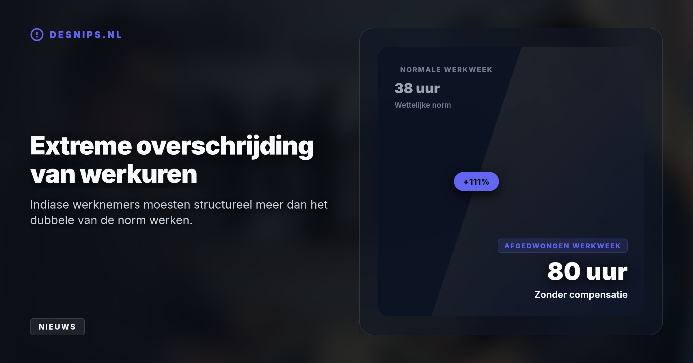 De Arbeidsinspectie greep in nadat zeventig Indiase afwassers via wurgcontracten tachtig uur per week moesten zwoegen. De verdachten verdienden hier ruim vier miljoen euro aan.