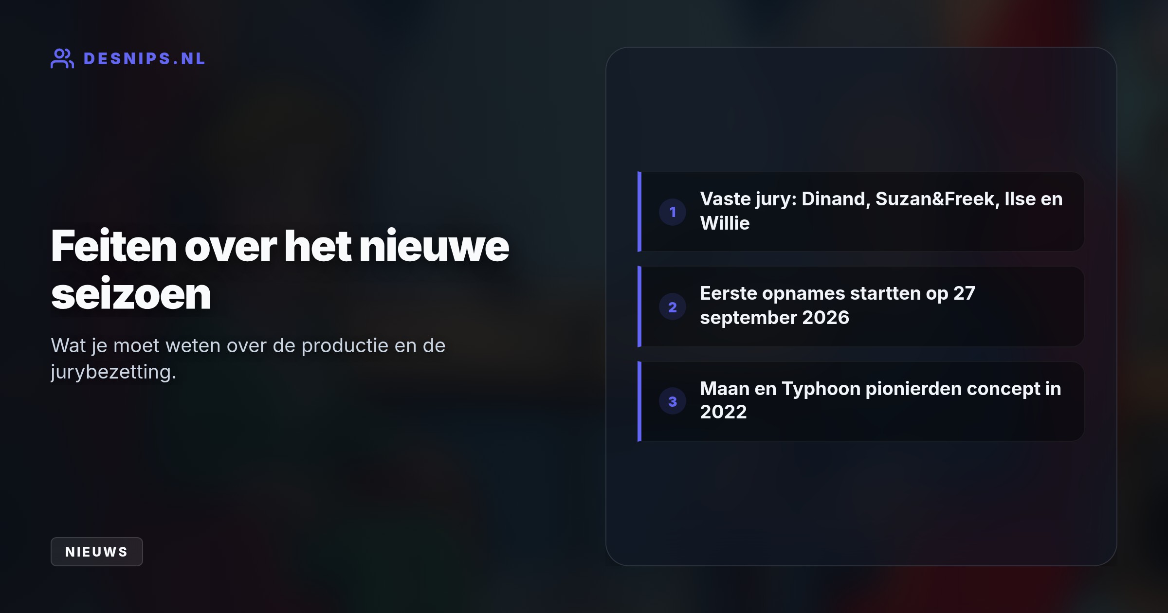 Met het nieuwe TVOH-onderdeel 'The Return' krijgen afgewezen kandidaten achter de schermen alsnog een kans. De uitzendingen starten pas in het najaar van 2027.
