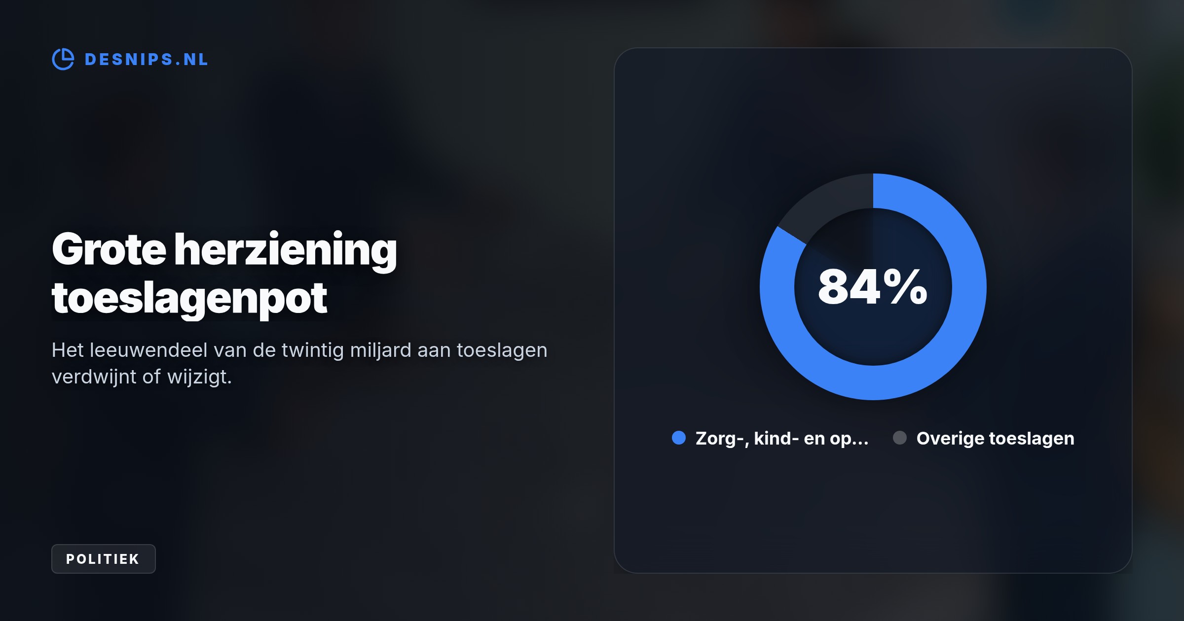 Om het toeslagenwoud definitief te versimpelen, stelt de SER voor om toeslagen vanaf 2030 te vervangen door lagere zorgpremies en een hogere inkomstenbelasting.