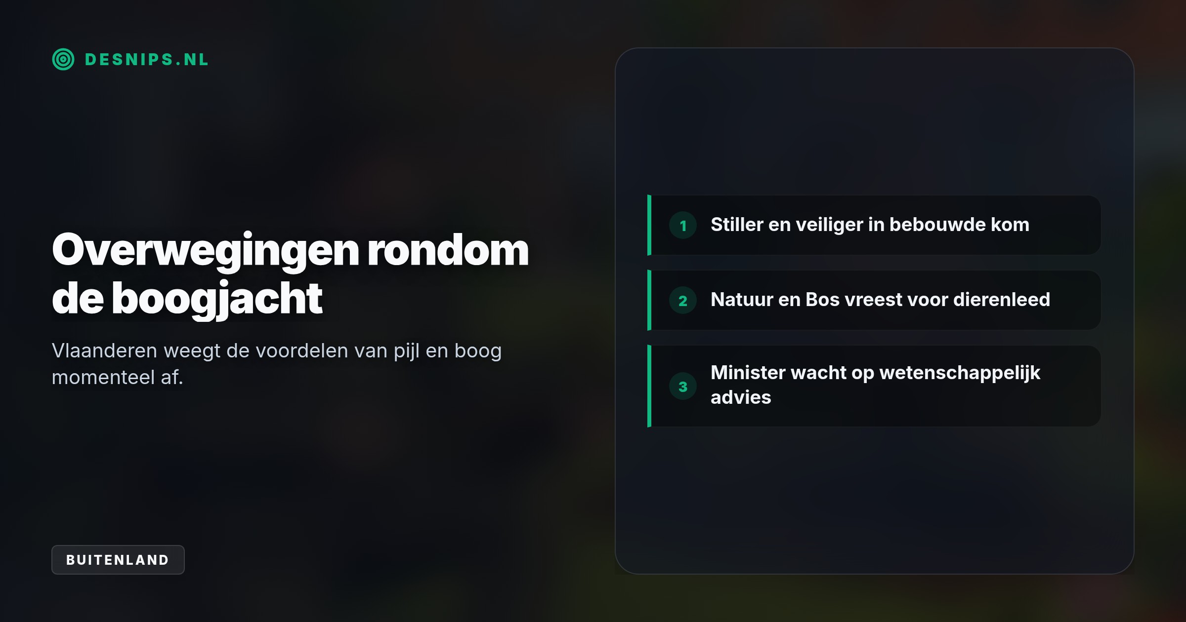 Om overlast in woonwijken veilig en geluidsarm aan te pakken, stelt de jagersvereniging dit alternatief voor. De minister wacht op wetenschappelijk advies.