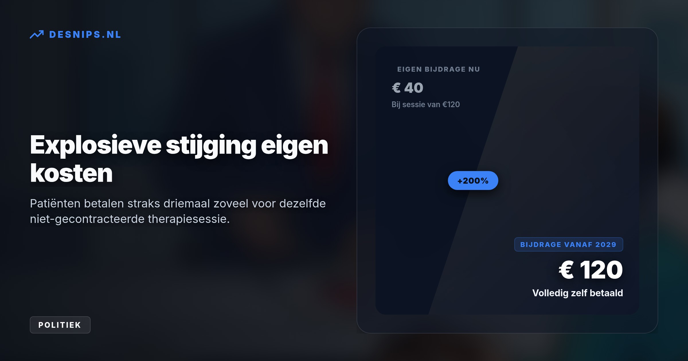 Minister Hermans wil zo 150 miljoen euro besparen en wachtlijsten verkorten. Patiënten moeten behandelingen buiten hun verzekering om voortaan helemaal zelf betalen.