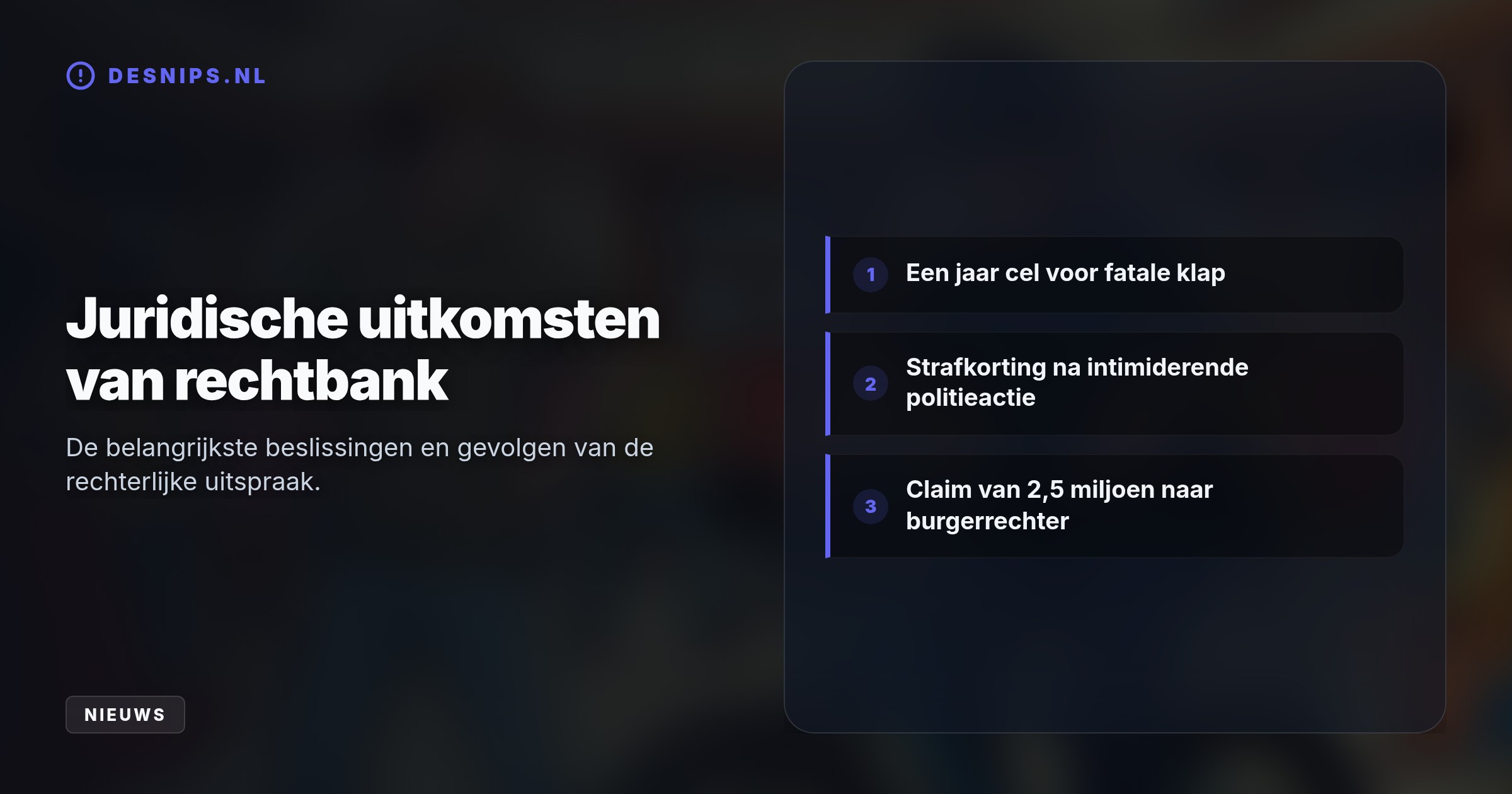 Jeroen S. krijgt een jaar cel voor zwaar mishandelen van bezoeker Nacht van Brabant Live. De straf is lager omdat de politie hem intimideerde met een fatbike.
