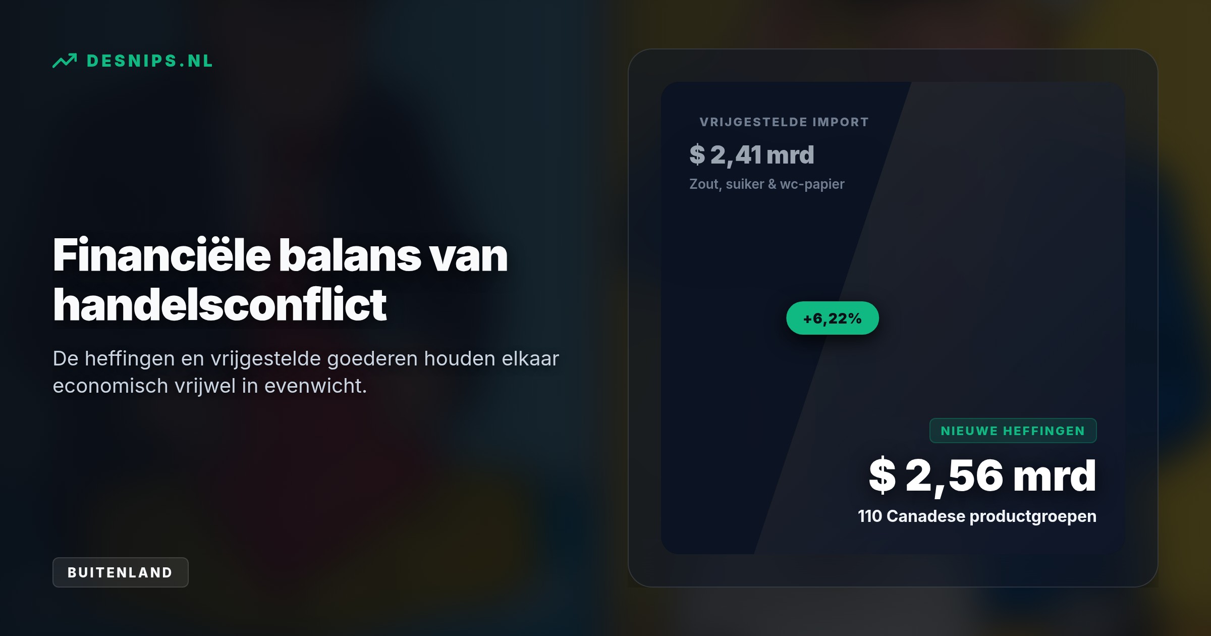 Om Amerikaanse kiezers te sparen heft Trump geen belasting op wc-papier en zout, terwijl 110 andere Canadese goederen vanaf vandaag met 50% extra worden belast.