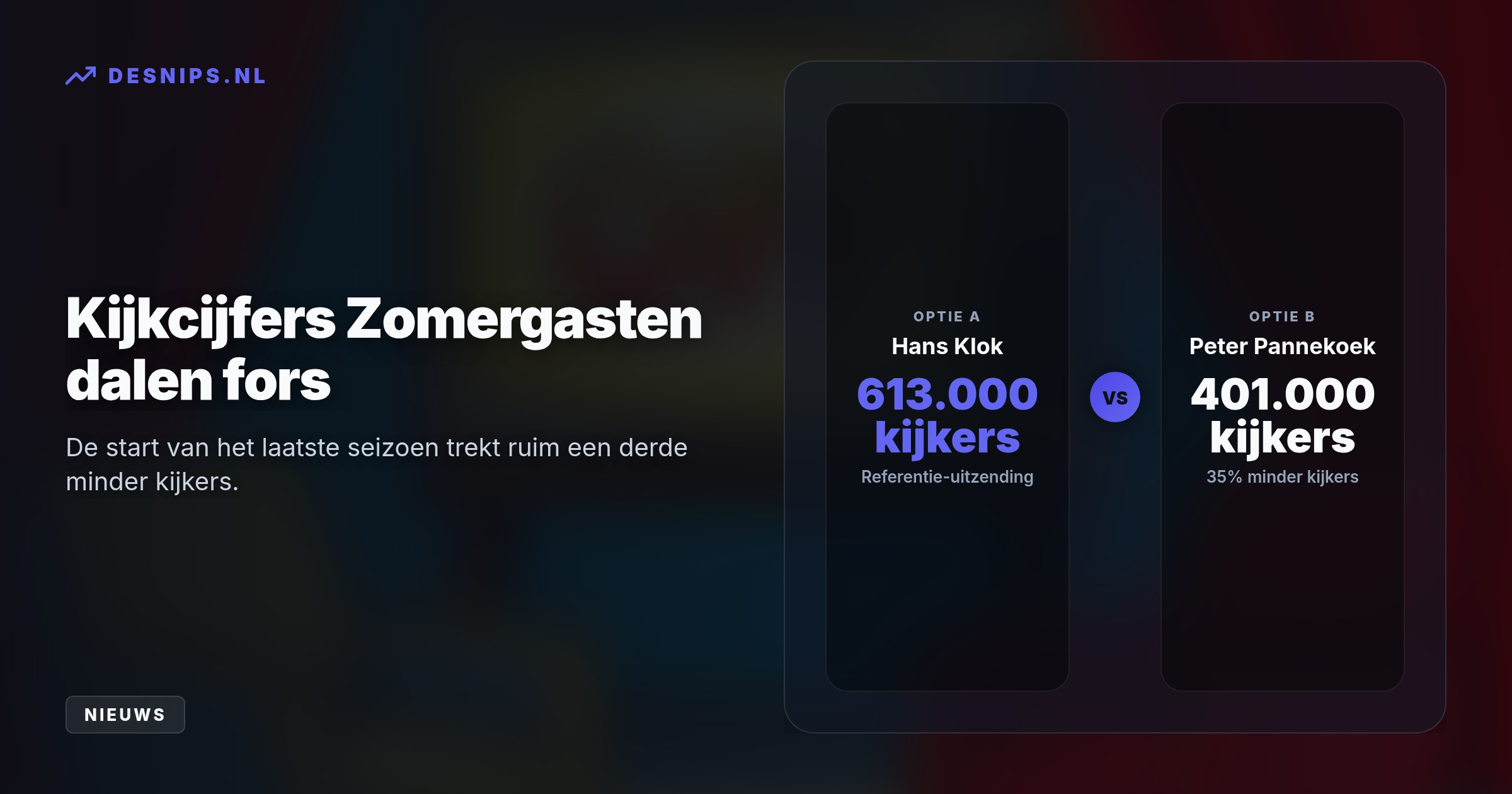 Zware NPO-bezuinigingen en dalende lineaire kijkcijfers dwingen de VPRO om na dit seizoen definitief te stoppen met de legendarische talkshow.