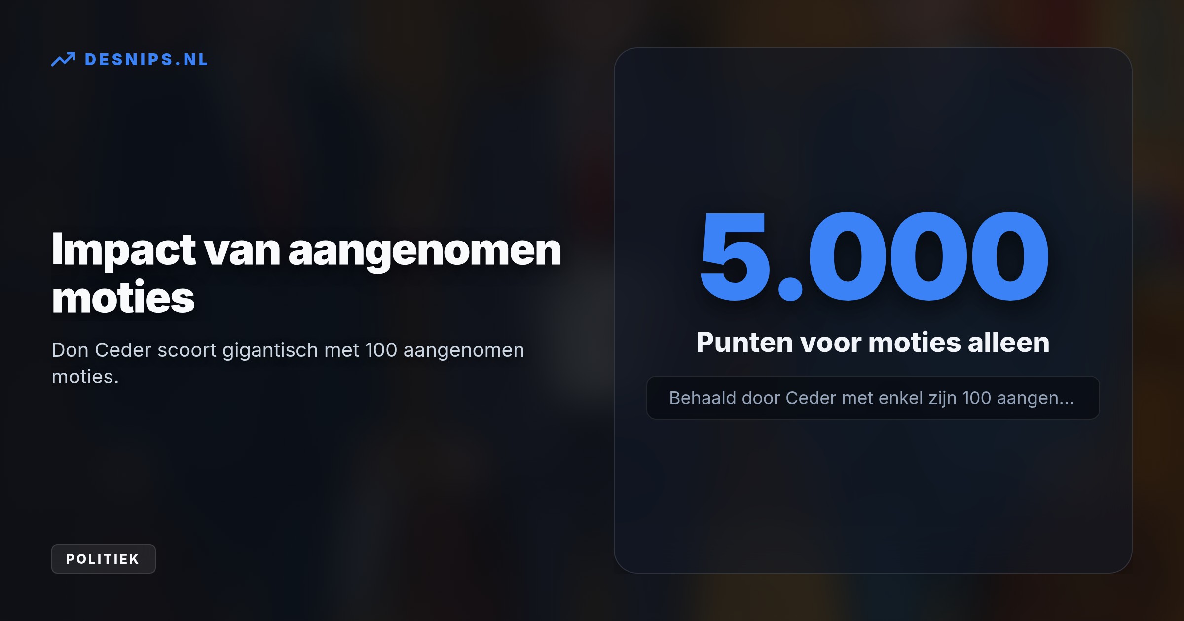 Don Ceder, André Flach en Pieter Grinwis blinken uit door efficiënter te werken en te focussen op concrete wetgeving in plaats van debatten.