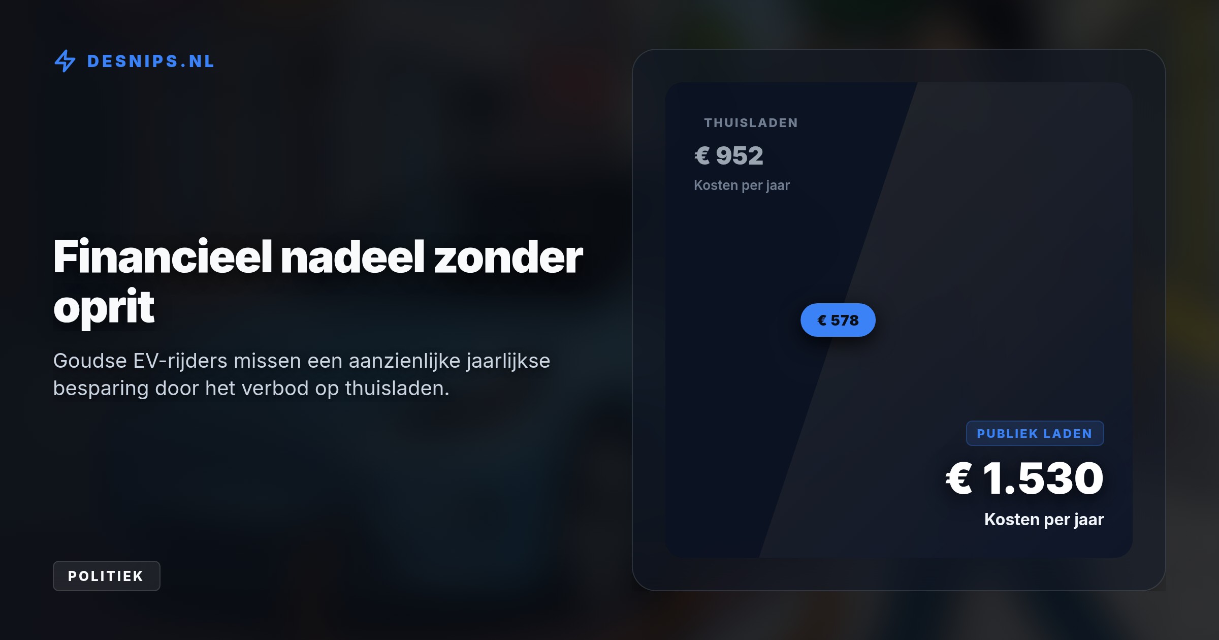 De gemeente vreest voor de veiligheid van voetgangers en wacht regionaal onderzoek af, waardoor inwoners zonder oprit aangewezen blijven op duurdere publieke laadpalen.