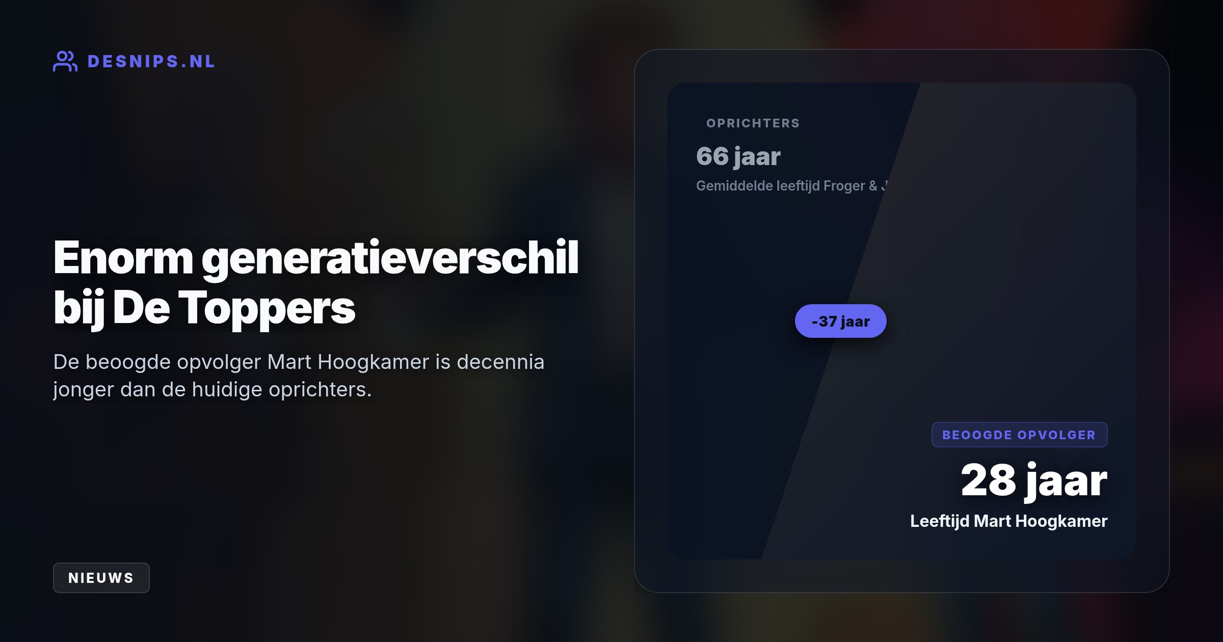Van der Boom vindt René Froger (65) en Gerard Joling (66) te oud worden. Zijn pleidooi voor verjonging leidt direct tot een felle showbizzrel.