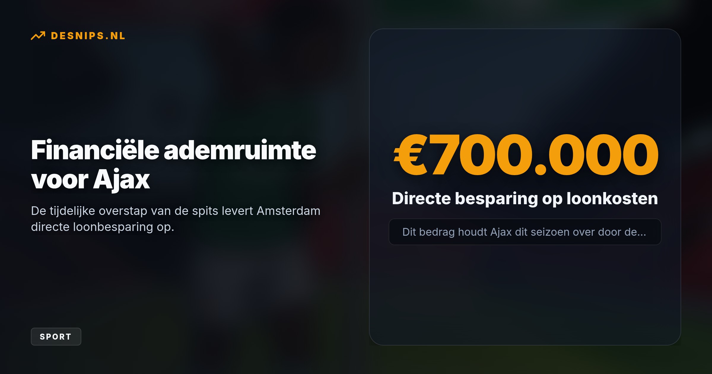 De twintigjarige spits maakt indruk in België. Als Lommel de optie in het huurcontract licht, keert het door Ronald de Boer geprezen talent niet terug naar Amsterdam.