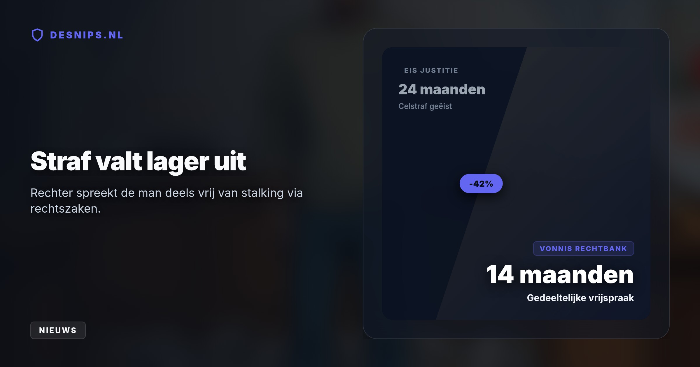 De Rotterdamse rechtbank legt hem tevens een contactverbod en stadsverbod van vijf jaar op na een angstaanjagend patroon van extreme stalking.
