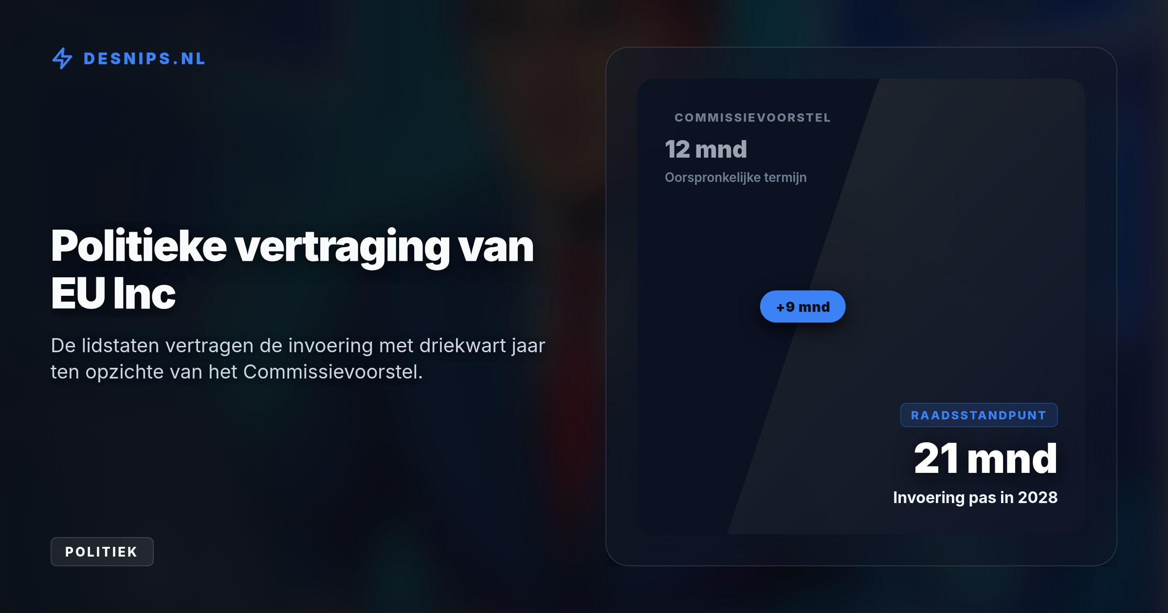 Ondernemers kunnen hun startup straks binnen 48 uur online registreren voor maximaal 100 euro. Het wegnemen van 27 nationale bureaucratische stelsels moet Europese bedrijfsgroei versnellen.