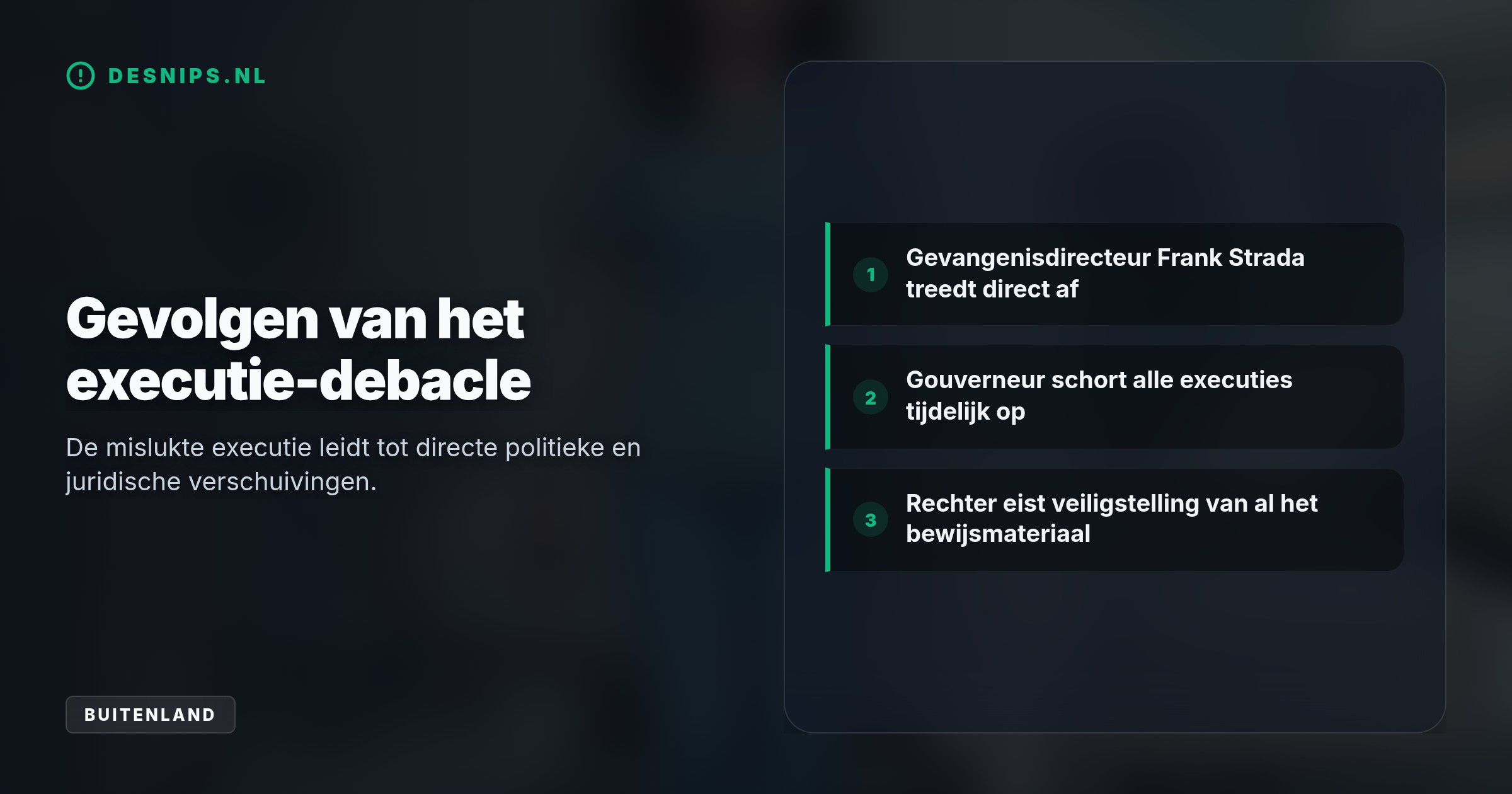 Na een dubbele, mislukte dosis pentobarbital overleefde Christa Pike haar executie. Haar advocaten eisen nu levenslang vanwege de extreme fysieke en mentale gevolgen.