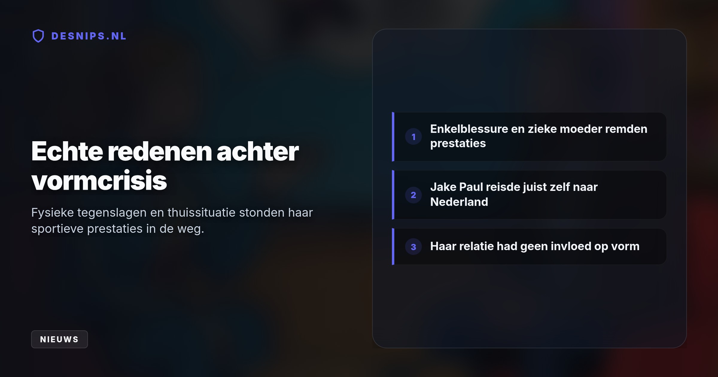 In de seizoensopener van Casa di Beau rekent Jutta Leerdam af met critici. Niet haar relatie met Jake Paul, maar een blessure en zieke moeder veroorzaakten haar vormcrisis.