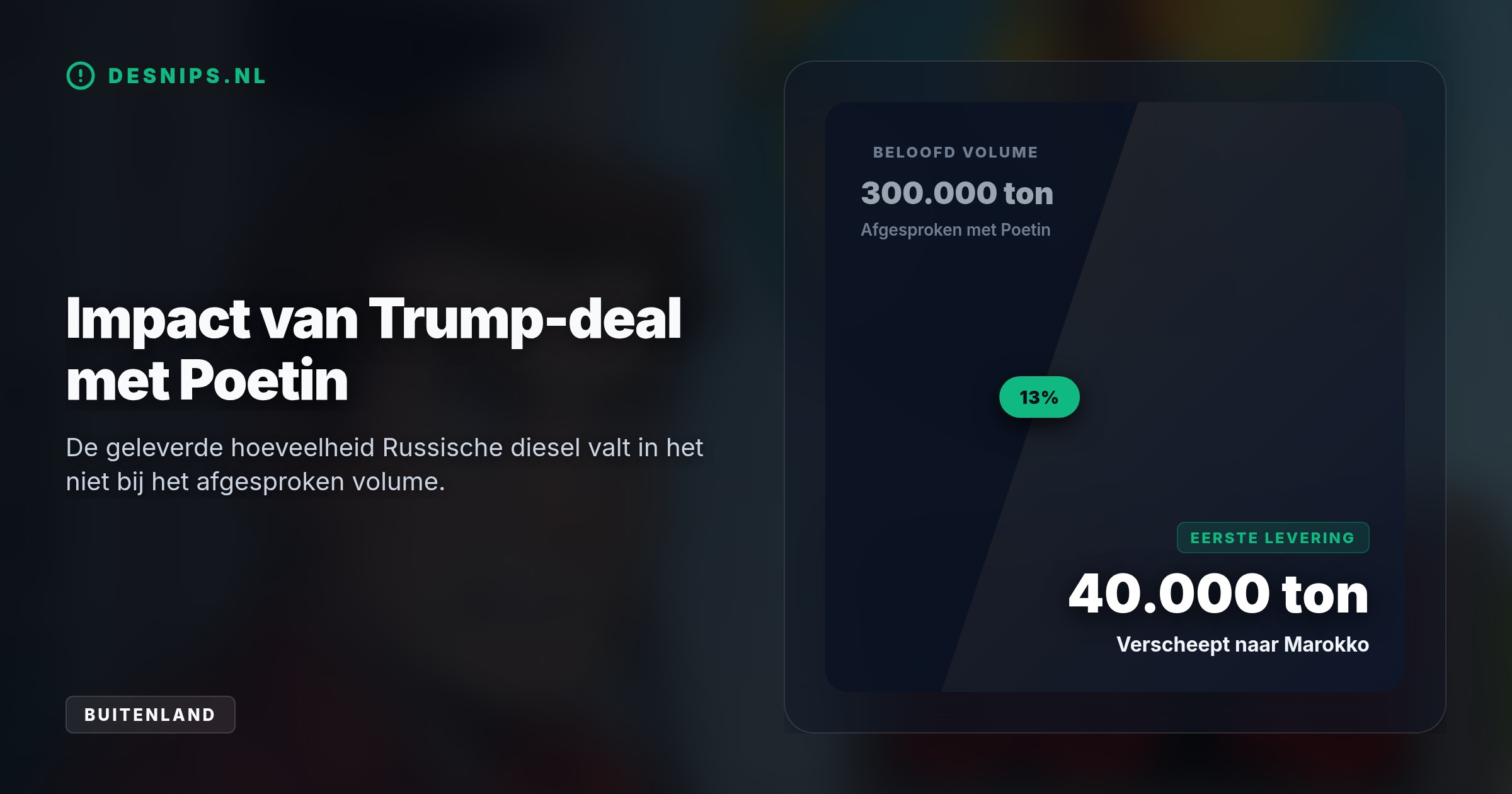 Ondanks de inzet van noodvoorraden en een omstreden deal van Trump met Rusland blijft het aanbod extreem krap, waardoor pomp- en groothandelsprijzen pas eind 2027 herstellen.