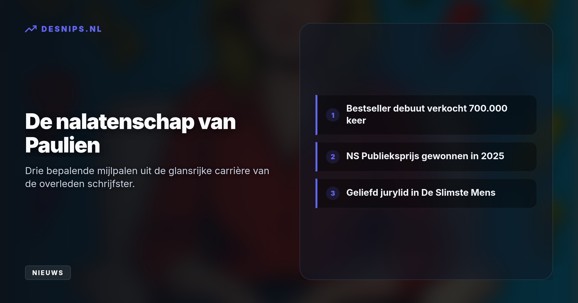 De geliefde taalobservatrice, bekend van haar bestseller 'Taal is zeg maar echt mijn ding' en De Slimste Mens, verloor de strijd tegen de ziekte die in 2024 werd vastgesteld.