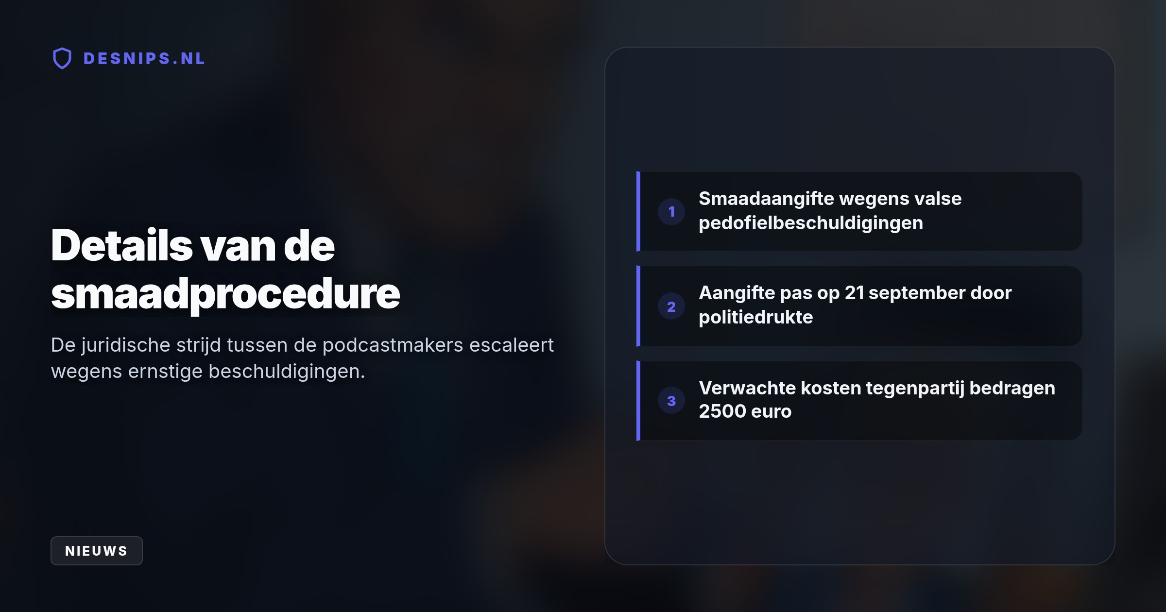 De RoddelPraat-maker pikt de beschuldigingen van Hofman niet en eist rechtvaardigheid. Door extreme drukte bij de politie kan hij pas over 15 dagen officieel aangifte doen.
