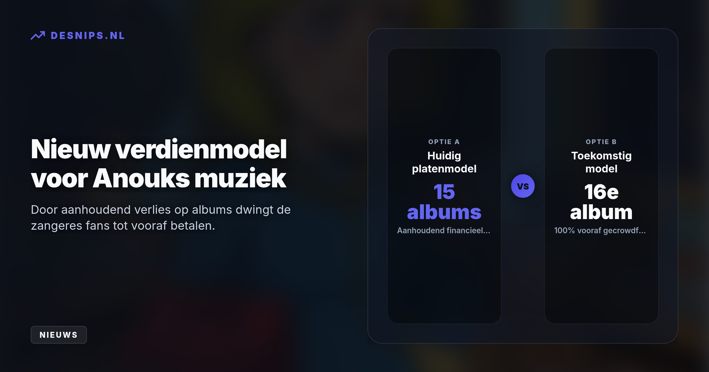 De rockster maakt verlies op haar platen. Ze brengt nog één album uit, maar daarna stopt ze tenzij fans toekomstige projecten vooraf volledig crowdfunden.