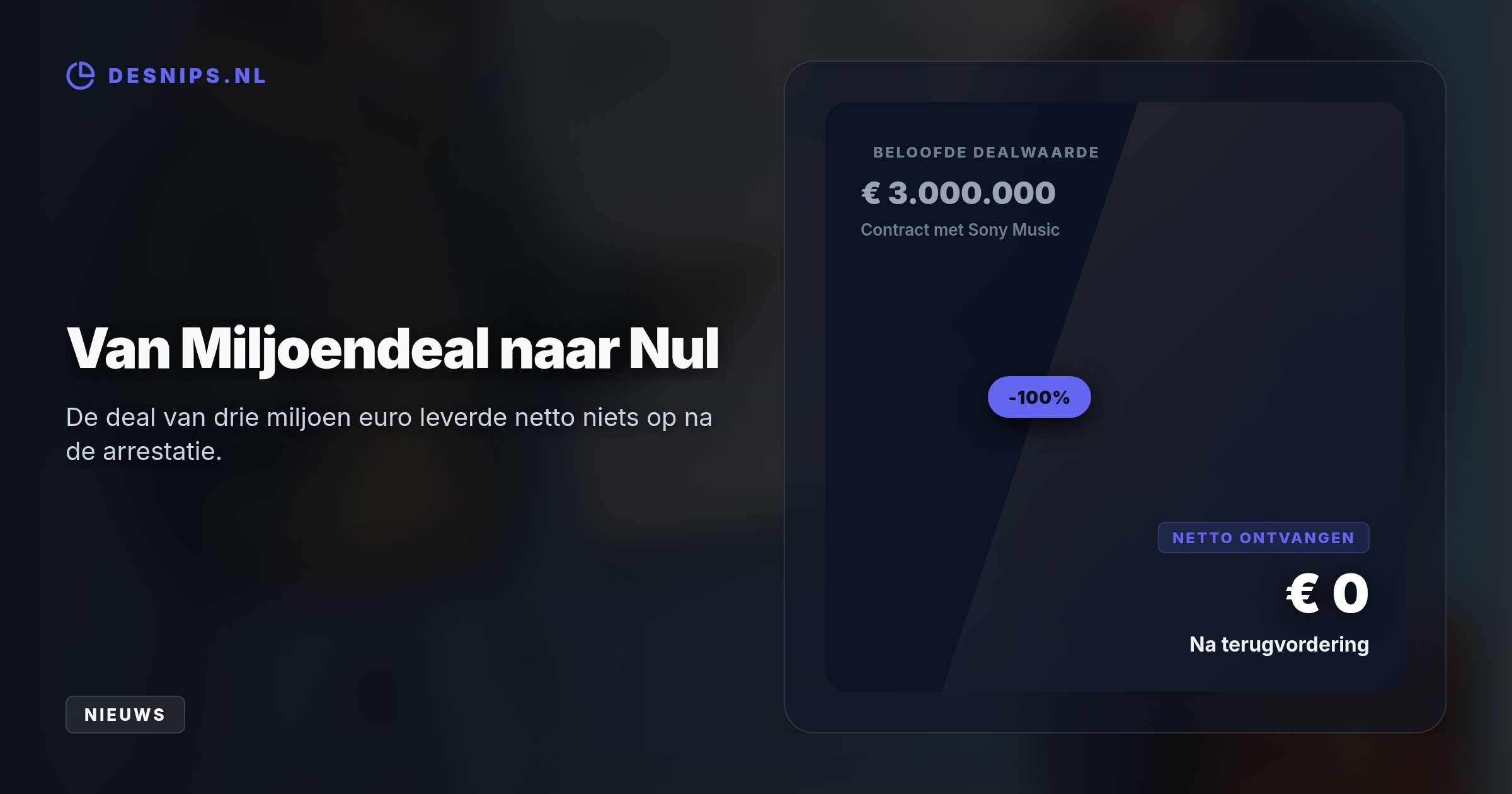 De rapper eist de managementfee terug omdat de miljoendeal met Sony na zijn arrestatie in 2022 voortijdig werd beëindigd. De rechter doet op 28 oktober uitspraak.