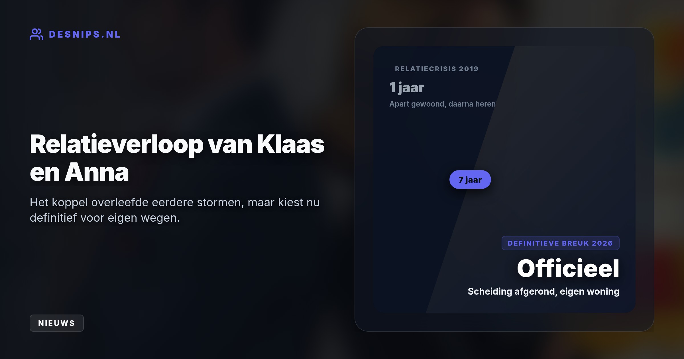 De breuk vond begin dit jaar al in stilte plaats en is inmiddels officieel rond. Ze wonen inmiddels apart, maar behouden de vriendschappelijke band voor hun dochters.