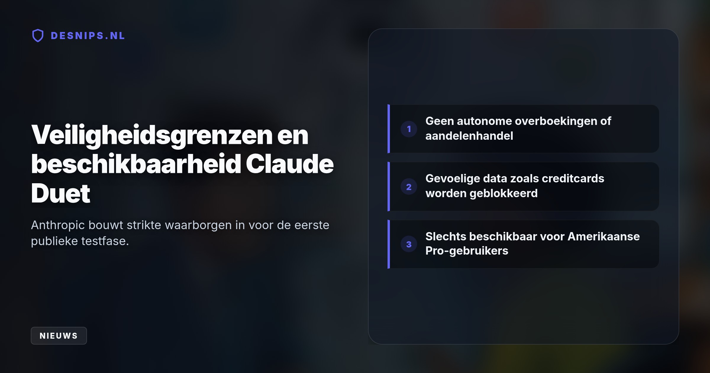 De assistent koppelt zakelijke applicaties om dagelijkse werkprocessen en bestellingen voor te bereiden, mits de gebruiker vooraf expliciet akkoord geeft.