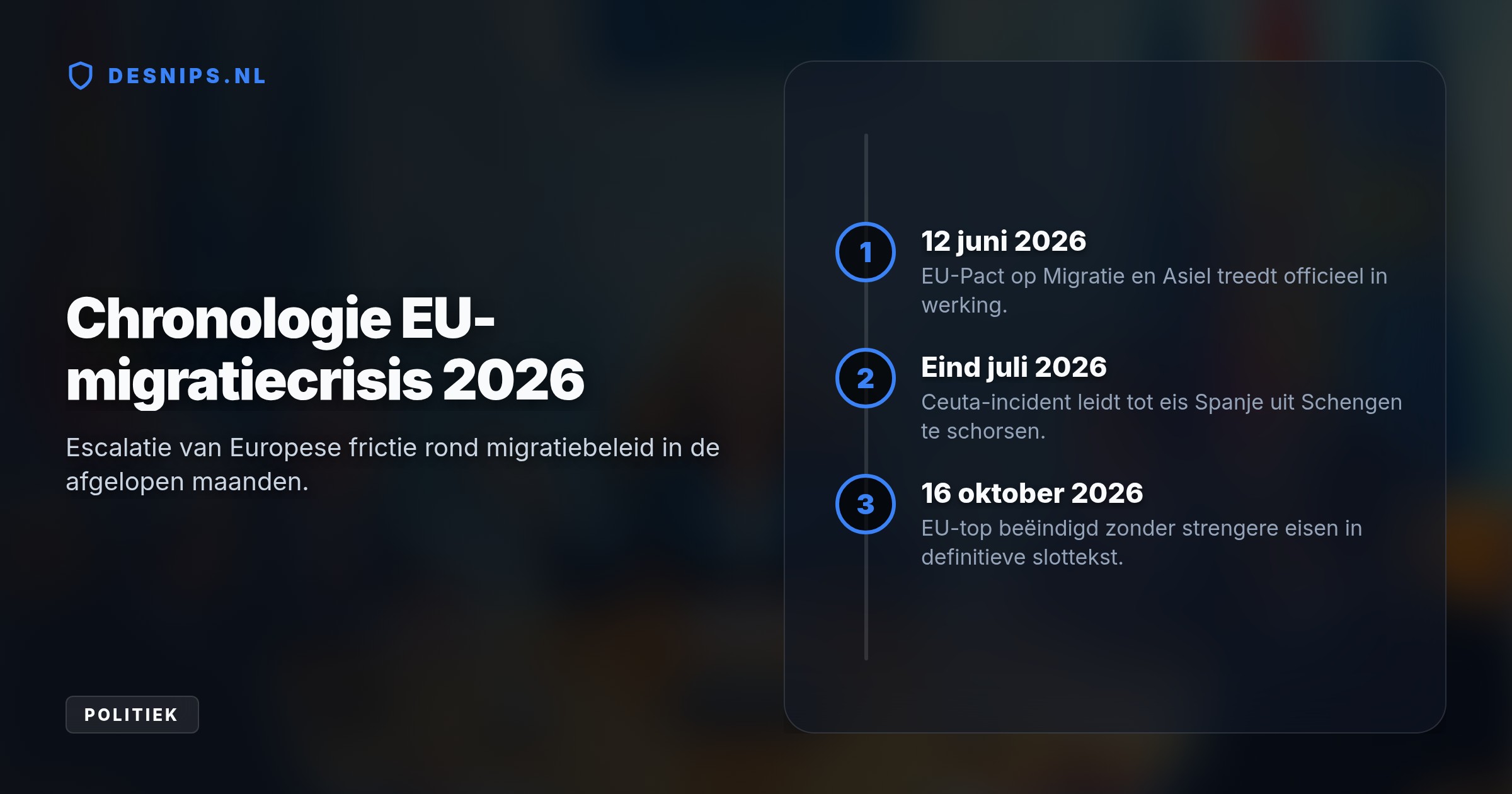 Denemarken en Italië eisten strenger beleid na Spanjes plan om 500.000 migranten te regulariseren. De top sloot af met slechts algemene beloften over asielaanscherping.