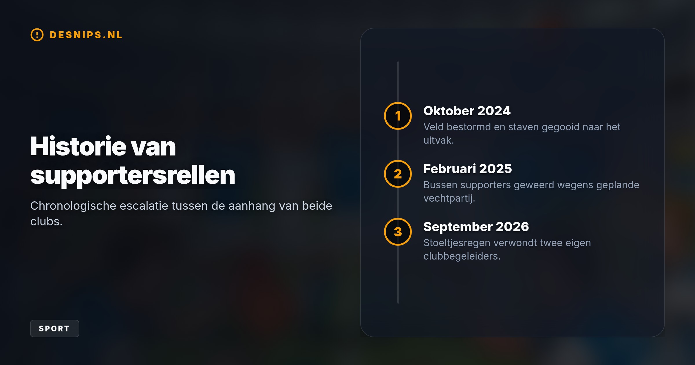 Na de 1-0 nederlaag gooiden gefrustreerde Den Bosch-fans zeker vijftig stoeltjes, waarbij eigen begeleiders gewond raakten en de politie moest ingrijpen.