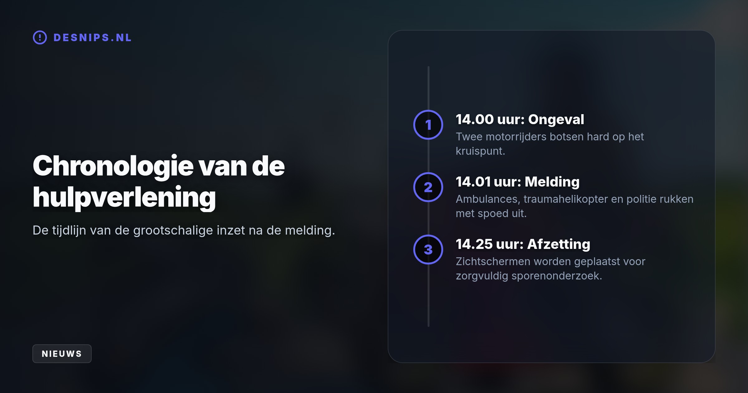 Het fatale ongeluk gebeurde vrijdagmiddag op het kruispunt van de Middenweg met de Stoomweg. De politie doet nog onderzoek naar de exacte oorzaak.