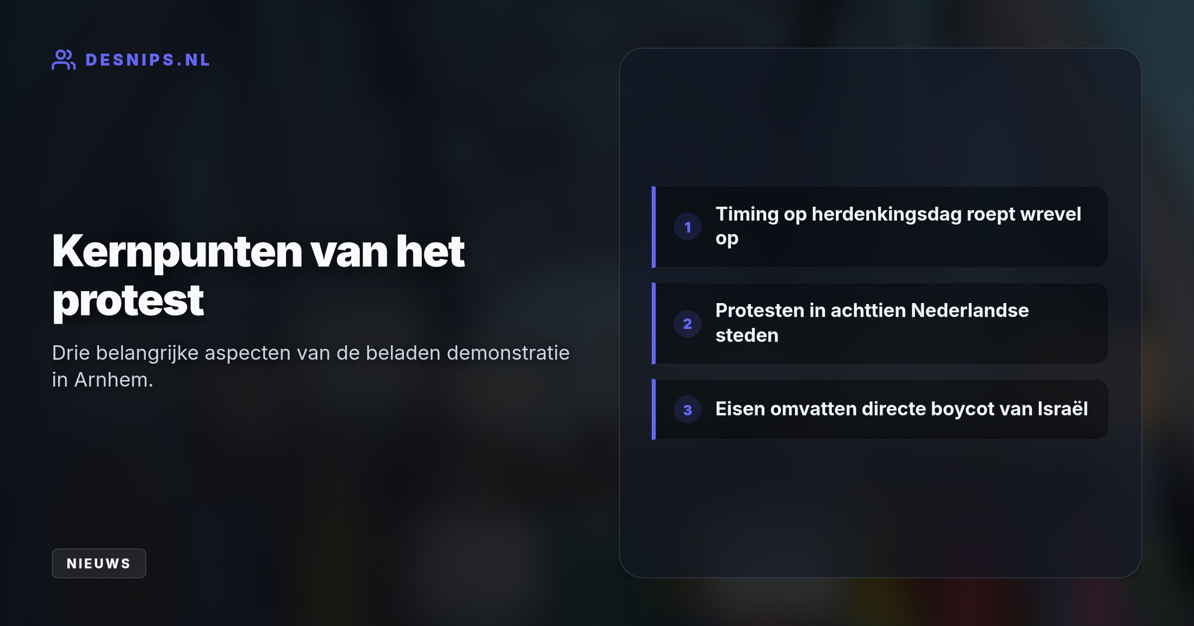 Actiegroep Arnhem4Palestine eist sancties tegen Israël, maar de timing precies drie jaar na de bloedige Hamas-aanval leidt tot grote maatschappelijke ophef.