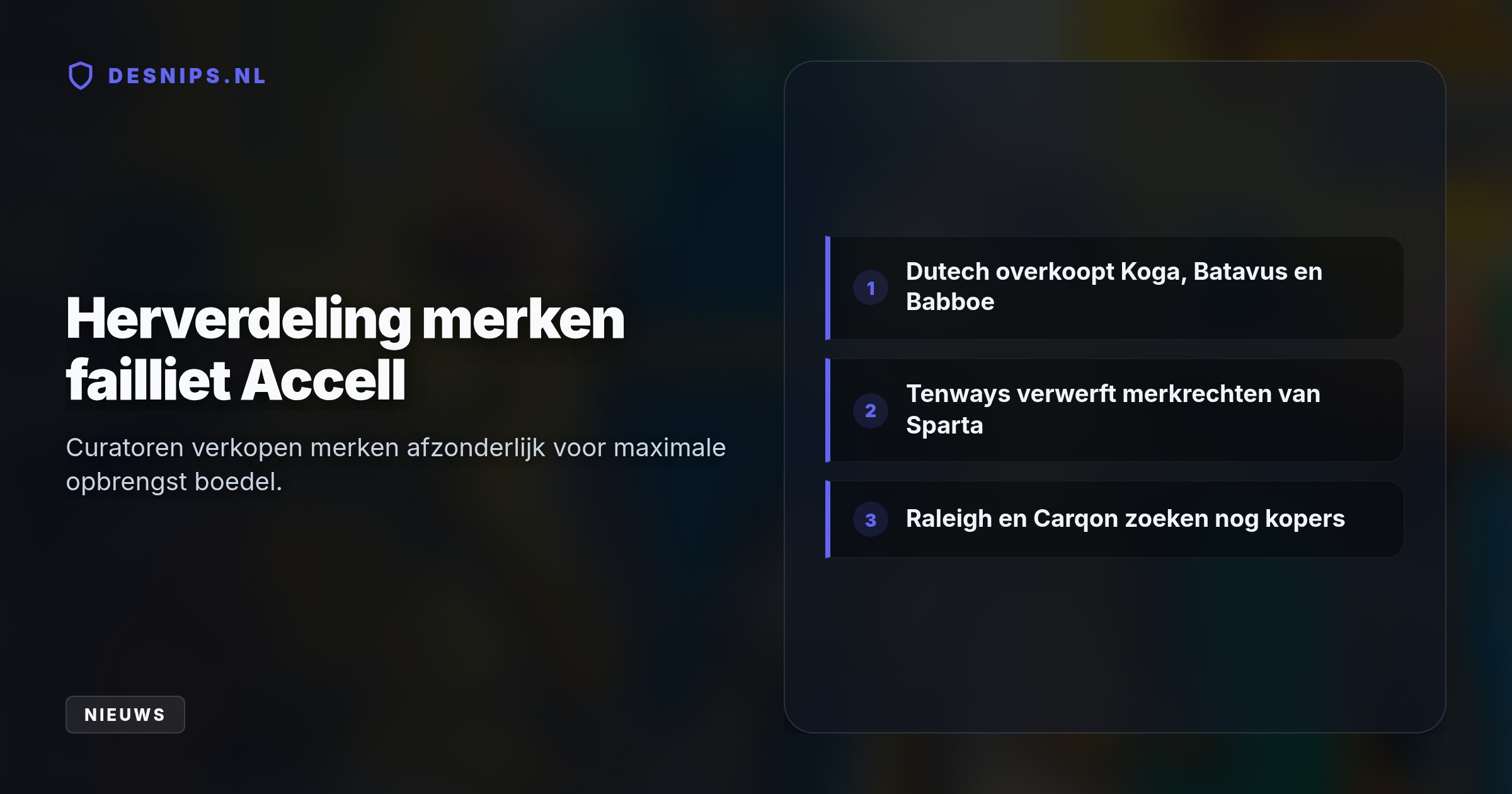 Door de verkoop van merkrechten en productiedocumentatie blijven Sparta-fietsen verkrijgbaar en zijn onderdelen voor bestaande e-bikes ook in de toekomst gegarandeerd.