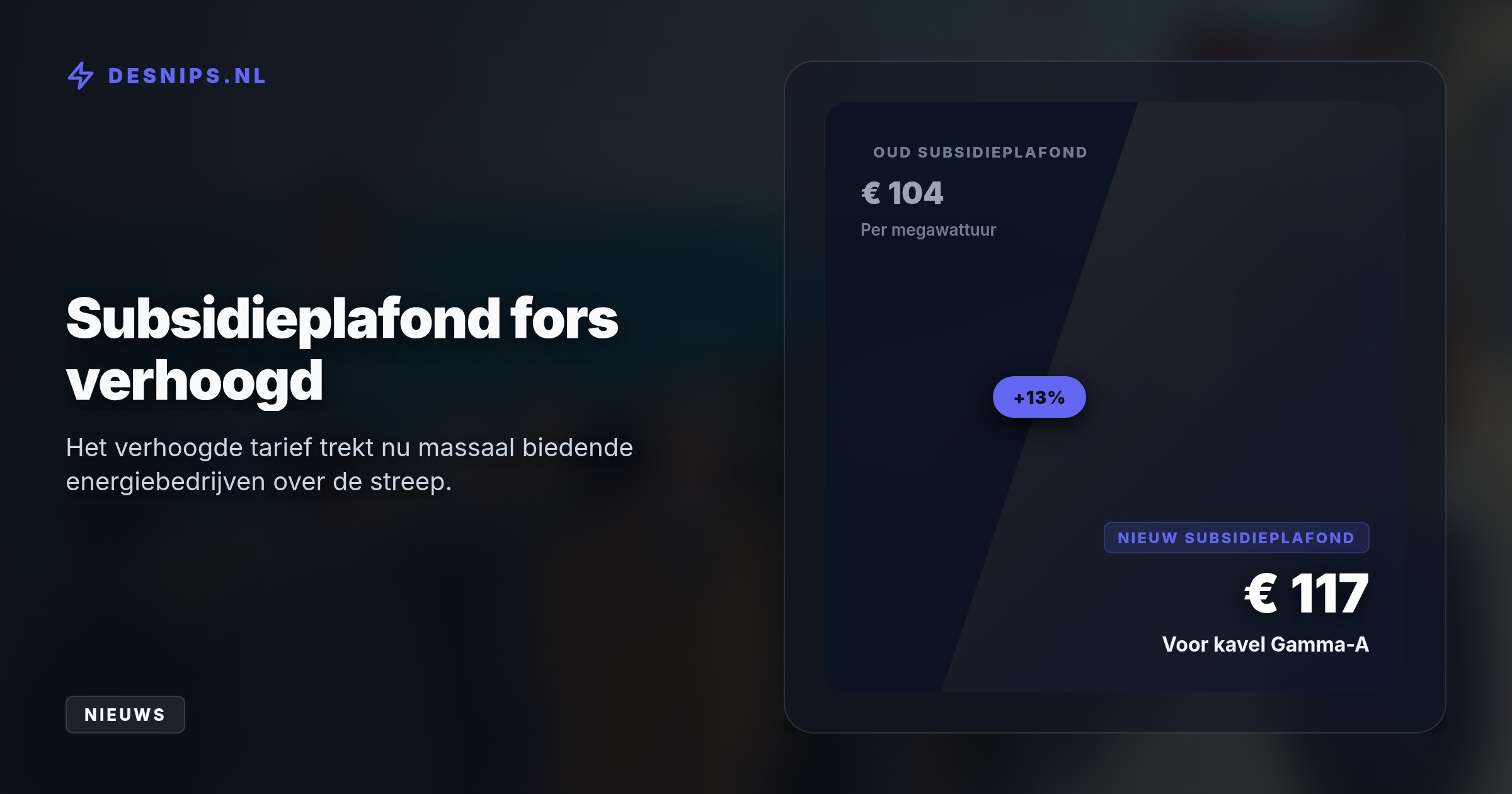 Dankzij extra overheidssteun vechten energiebedrijven in december om de nieuwe windkavels IJmuiden Ver Gamma, goed voor stroom voor 2 miljoen huishoudens.