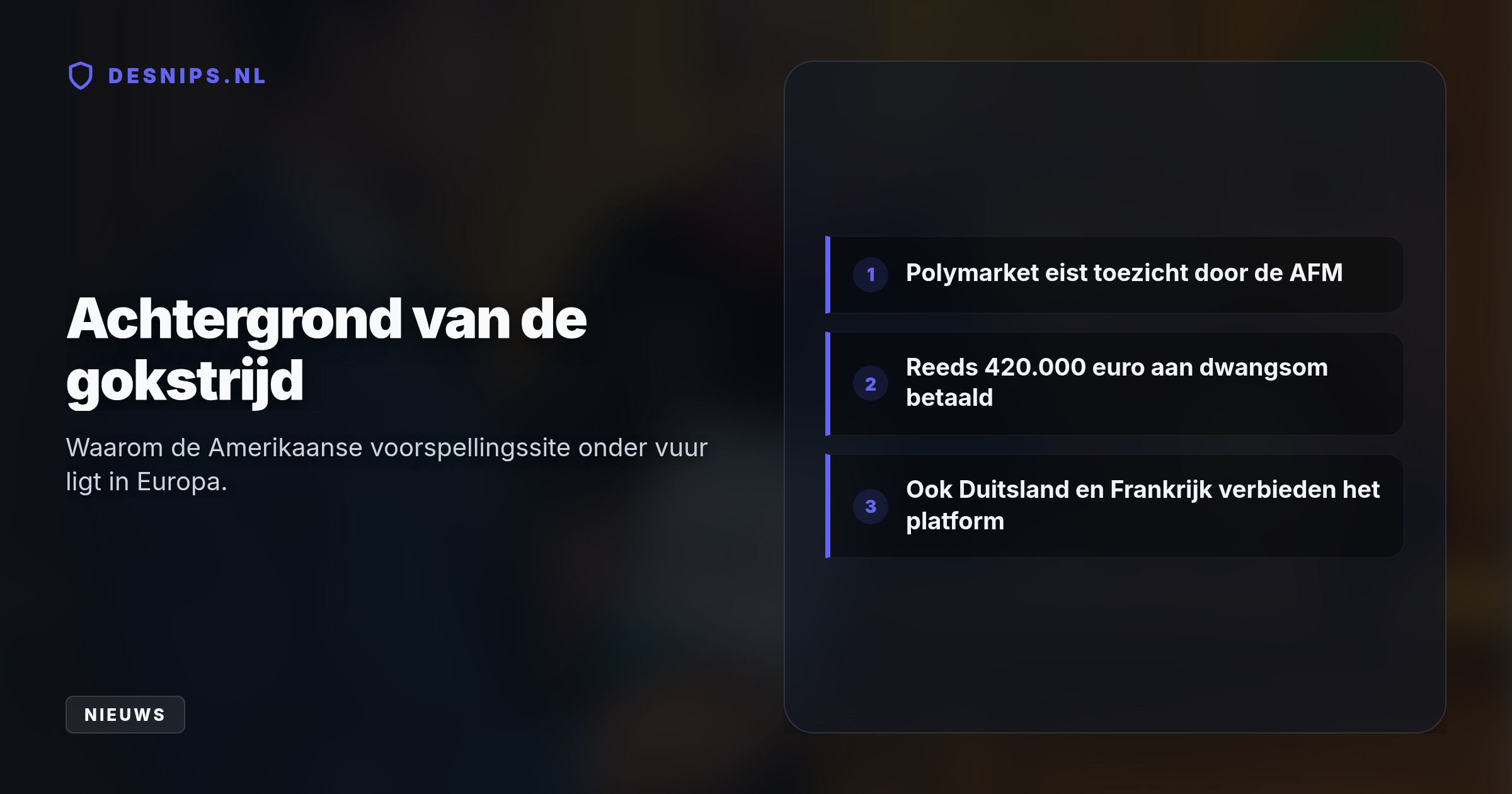 Het platform eist herstel en claimt een legale financiële marktplaats te zijn onder AFM-toezicht, in plaats van een illegale goksite zoals de Kansspelautoriteit stelt.