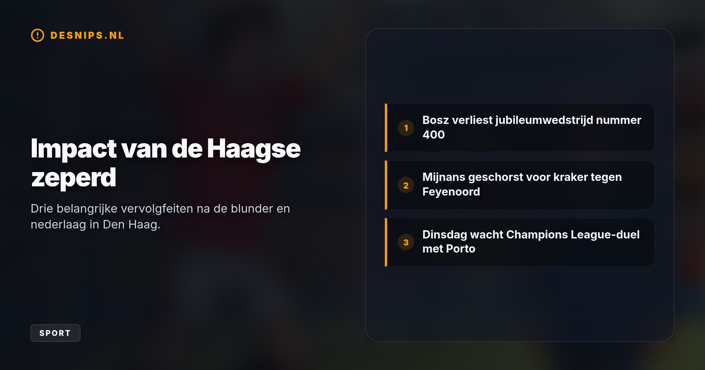 Sven Mijnans bracht PSV op voorsprong, maar pakte vlak voor rust rood doordat de felle zon hem verblindde. ADO Den Haag sloeg vervolgens in de 93e minuut toe voor de 2-1 winst.