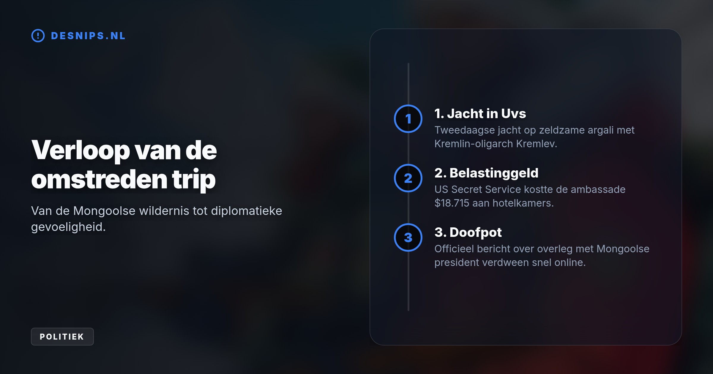 Oligarch Kremlev reisde per privéjet voor de jachtpartij, terwijl de Amerikaanse belastingbetaler ruim 18.000 dollar aan beveiligingskosten neerlegde.