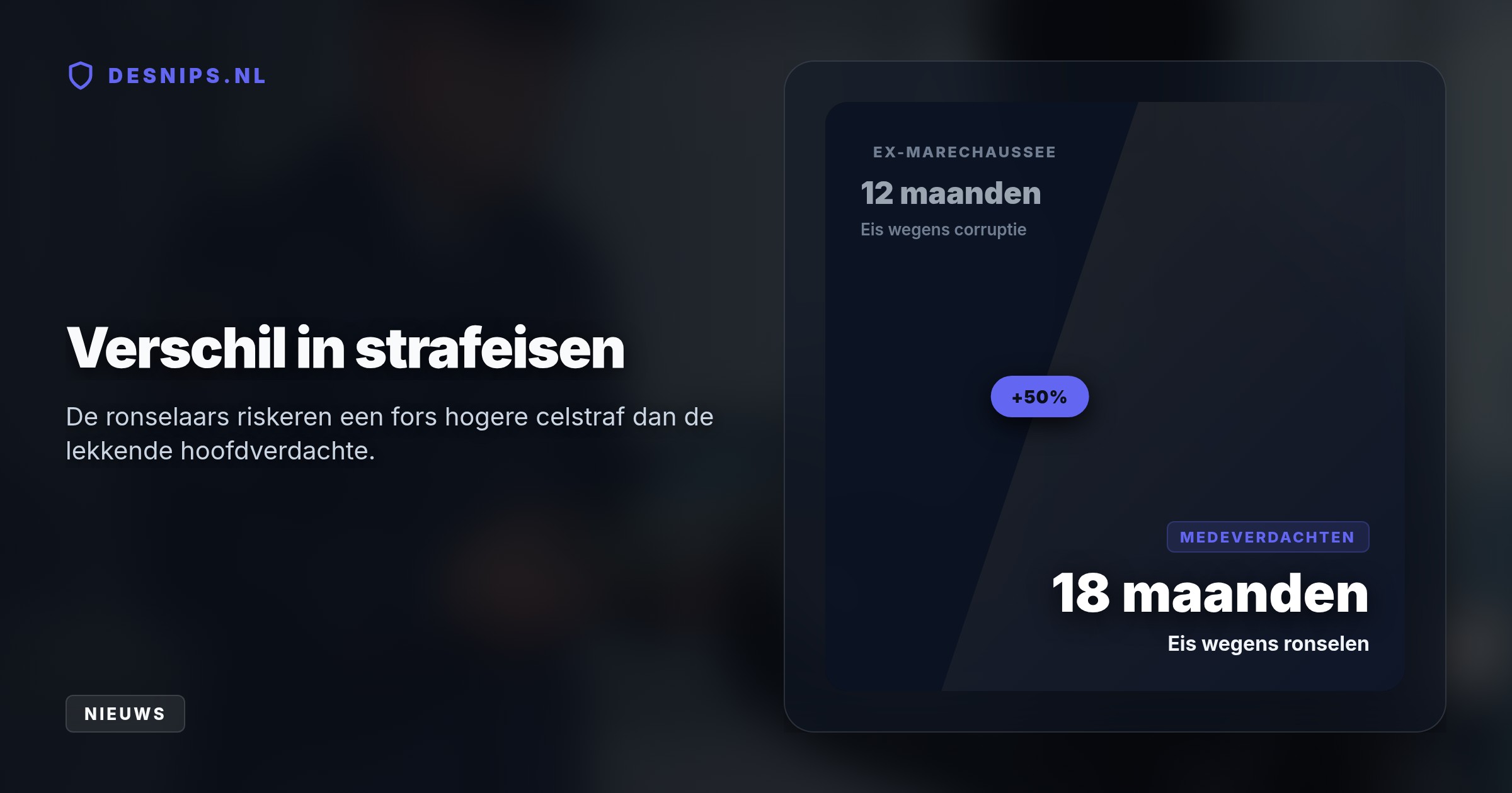 De 32-jarige man uit Spijkenisse lekte vijf jaar lang namen van uithalers aan drugscriminelen. Hij ontving hiervoor 350 tot 500 euro per lek om zijn eigen cocaïneverslaving te betalen.