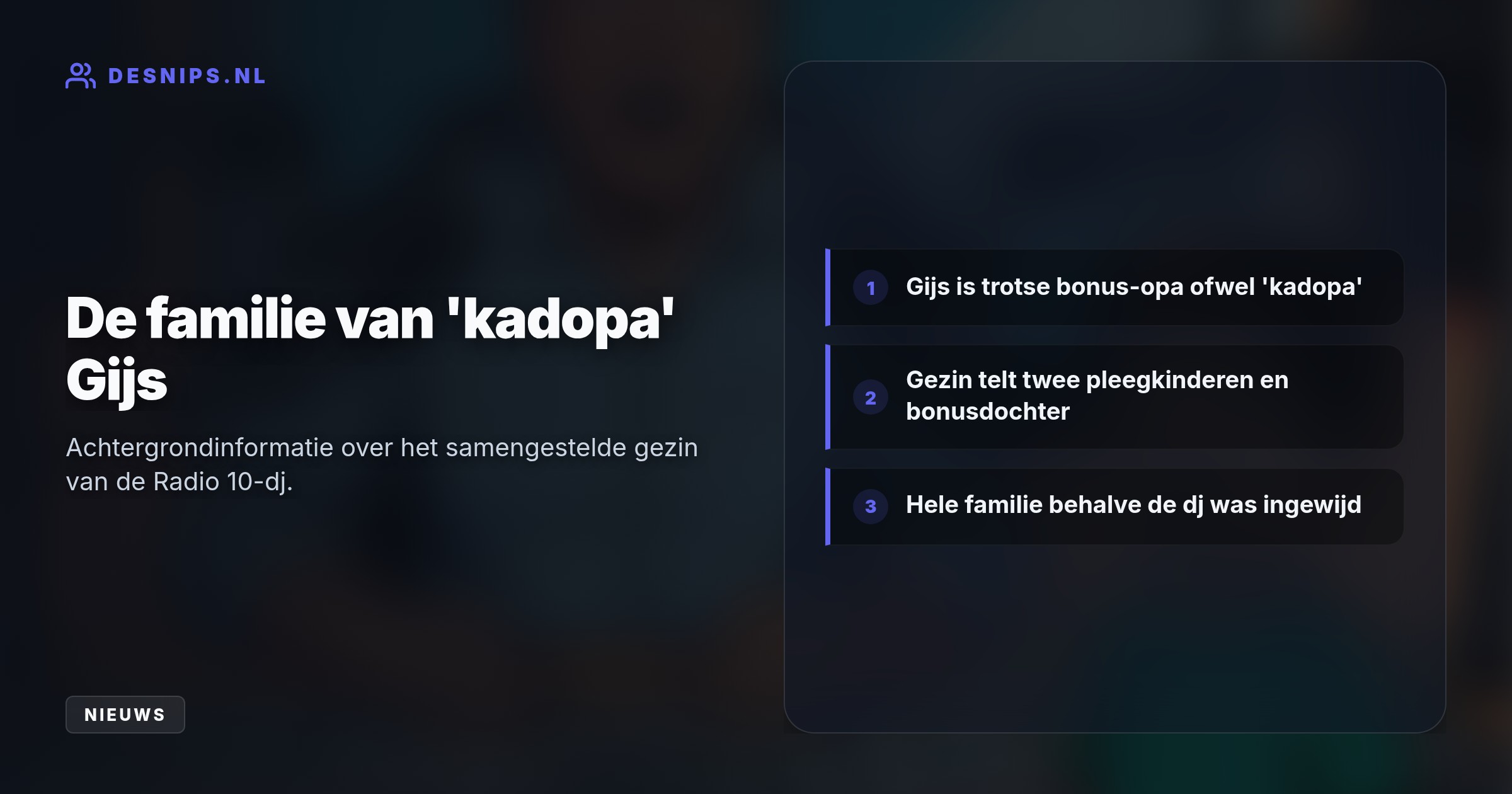 Tijdens een uitzending over Sinterklaas werd de 60-jarige dj verrast door zijn kleinzoon James. De hele familie hield de live gender reveal tot het laatste moment geheim.