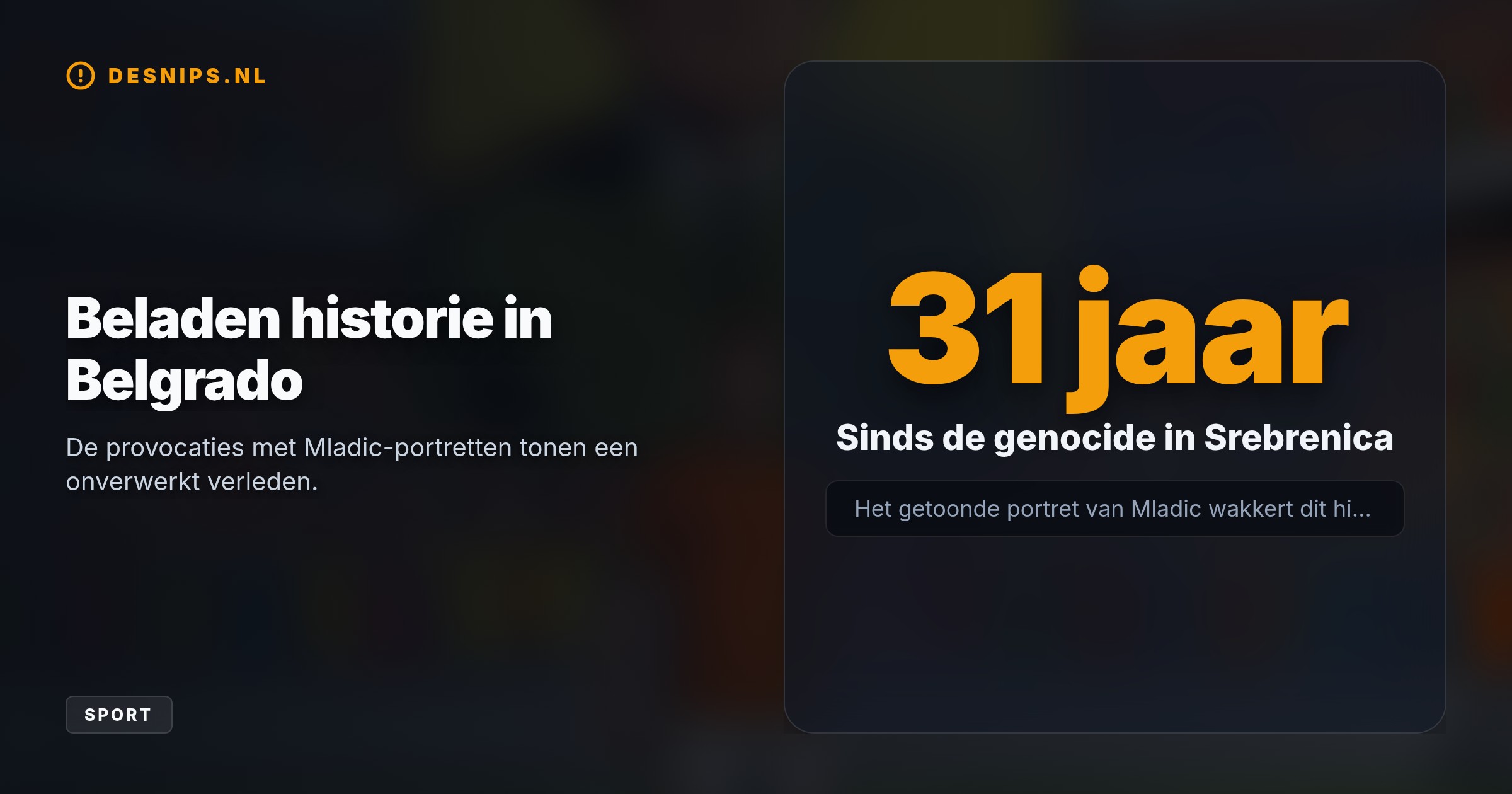 Vanwege UEFA-regels moet Frimpong als 24ste man naar de tribune. Oranje speelt vanavond in een beladen Belgrado na eerdere Servische Mladic-provocaties.