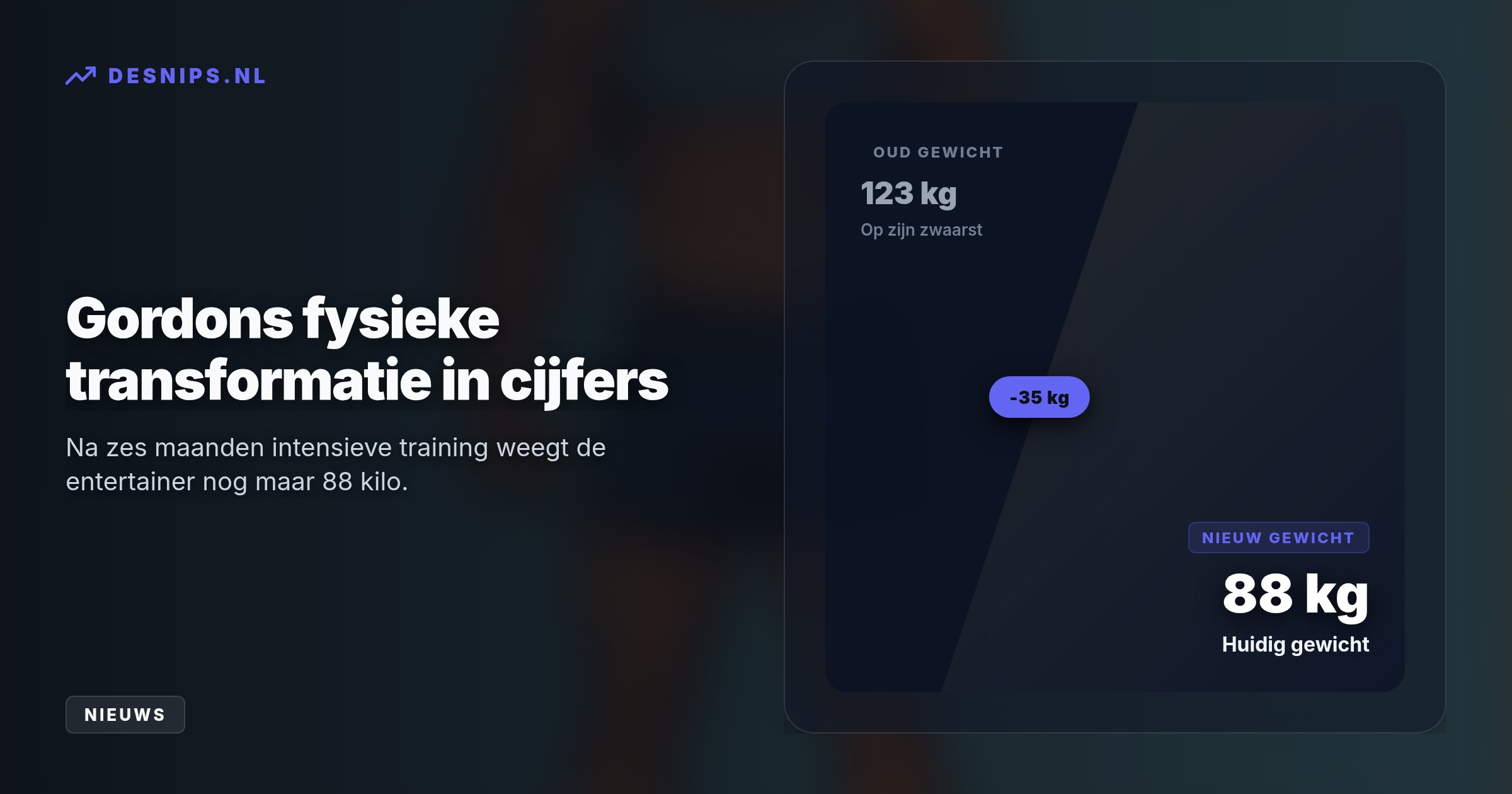 De 58-jarige entertainer bereikte dit resultaat door een intensief fitnesstraject van zes maanden, waarmee hij nu fit op de cover van Men's Health staat.