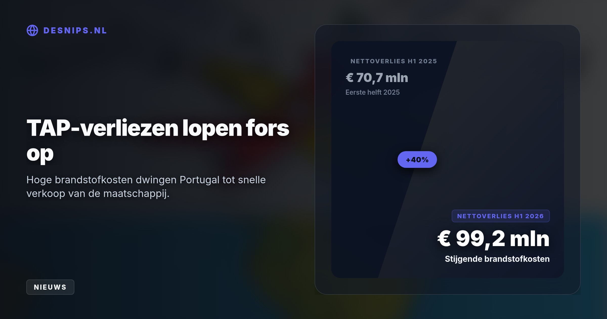 Beide luchtvaartreuzen azen op routes naar Zuid-Amerika en Afrika. De privatisering moet de Portugese maatschappij redden na een halfjaarverlies van 99,2 miljoen euro.