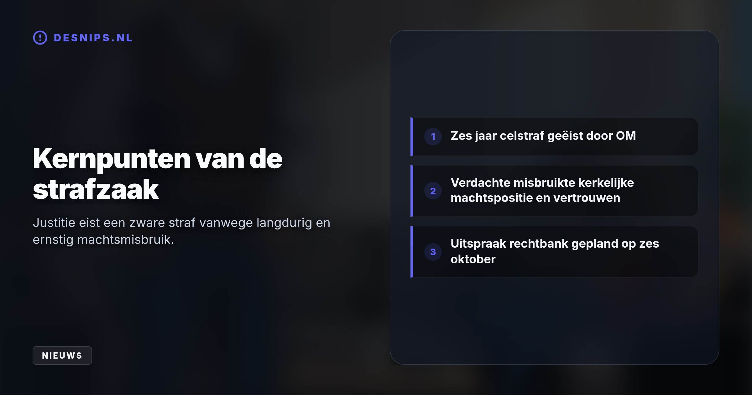 De 63-jarige man misbruikte zijn machtspositie om zijn veertig jaar jongere oppas jarenlang te manipuleren. Hij ontkent de verkrachting; de uitspraak volgt op 6 oktober.