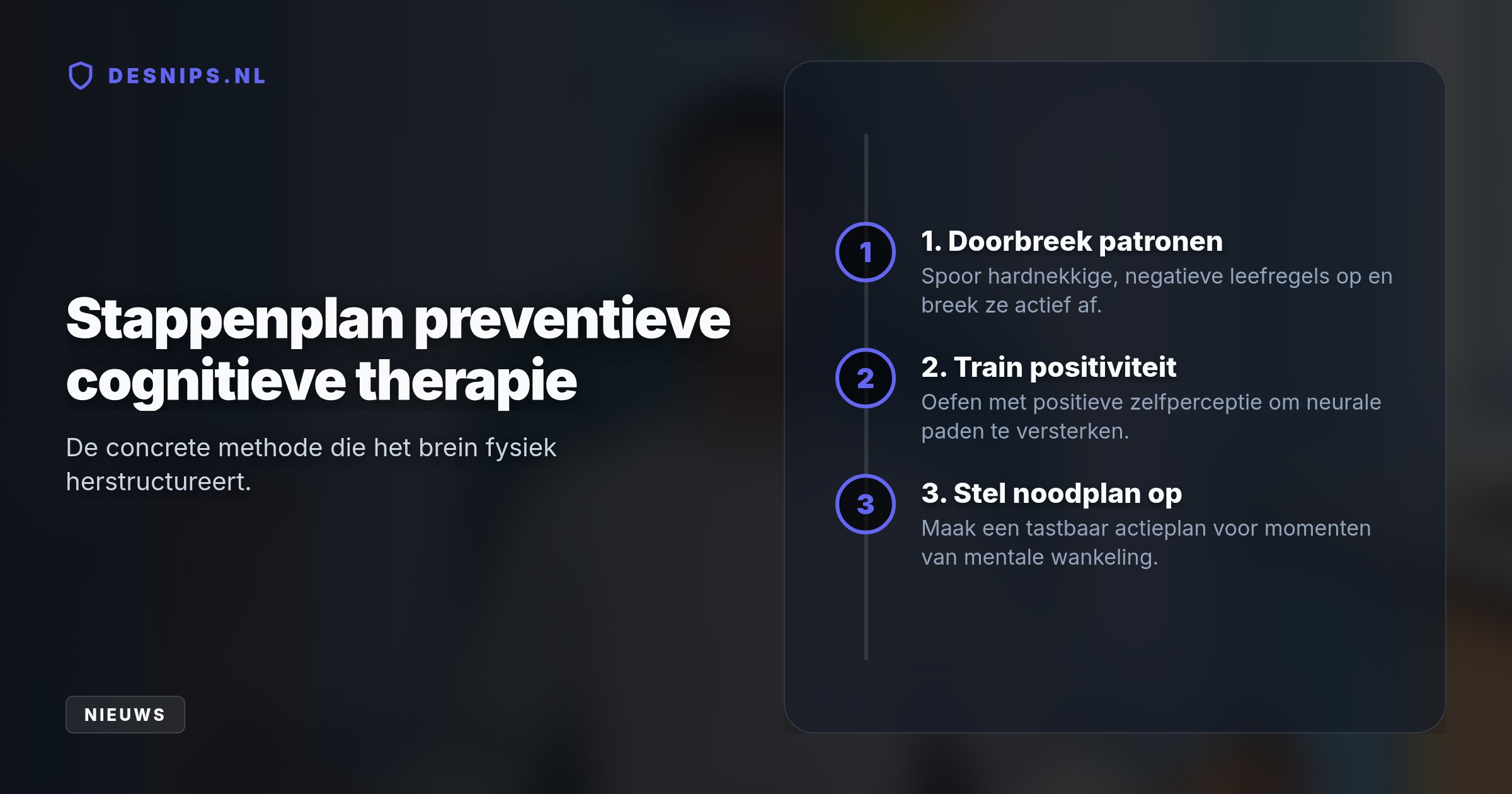 Gronings MRI-onderzoek toont aan dat preventieve cognitieve therapie neurale netwerken herstructureert. Hierdoor reguleren herstelde patiënten emoties beter en verminderen ze de kans op terugval.