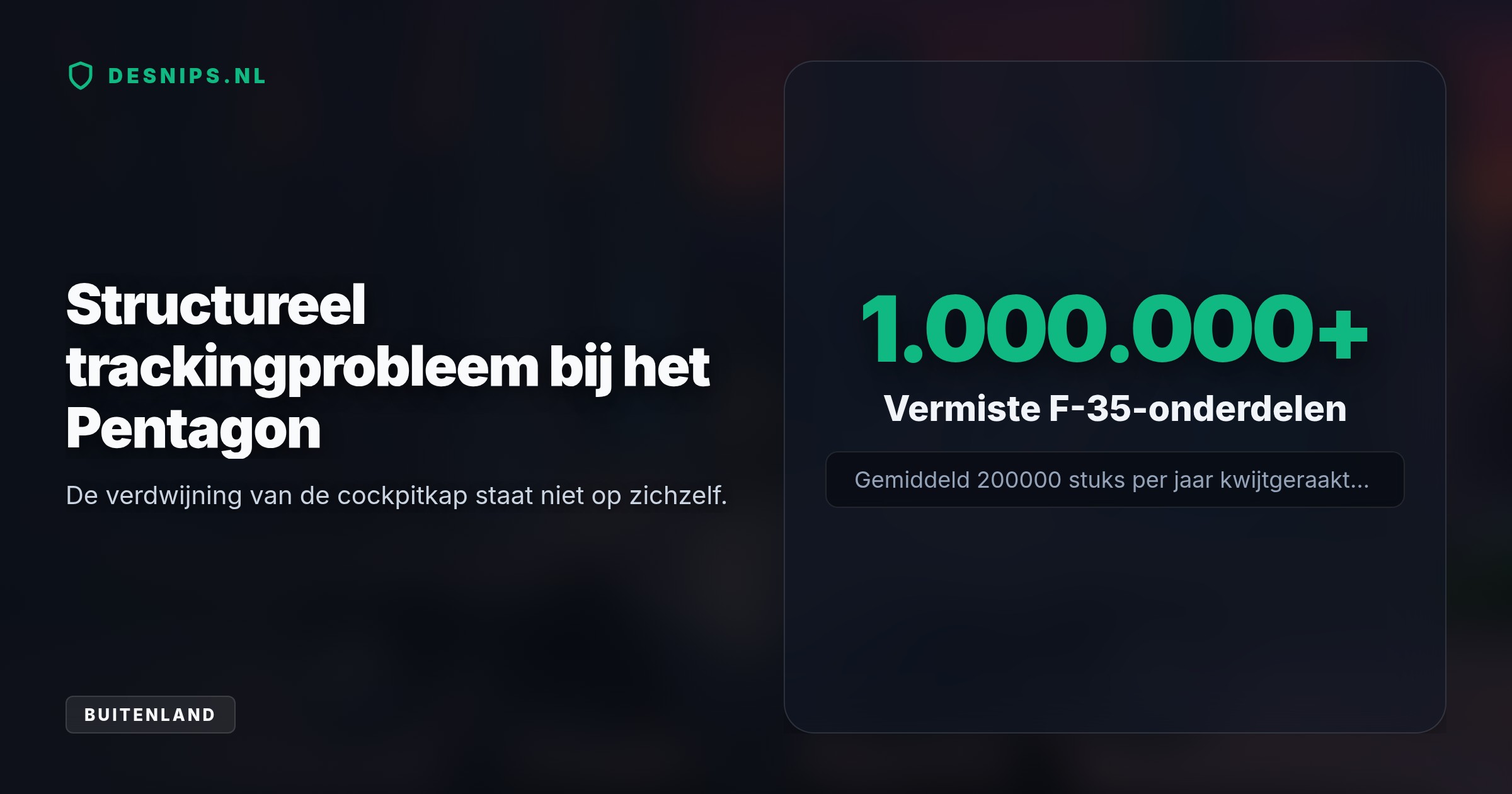 Een defecte cockpitkap met radarabsorberende coating werd tijdens transport van Australië naar de VS omgeleid. Washington vreest dat de unieke stealth-technologie nu in Chinese handen is.