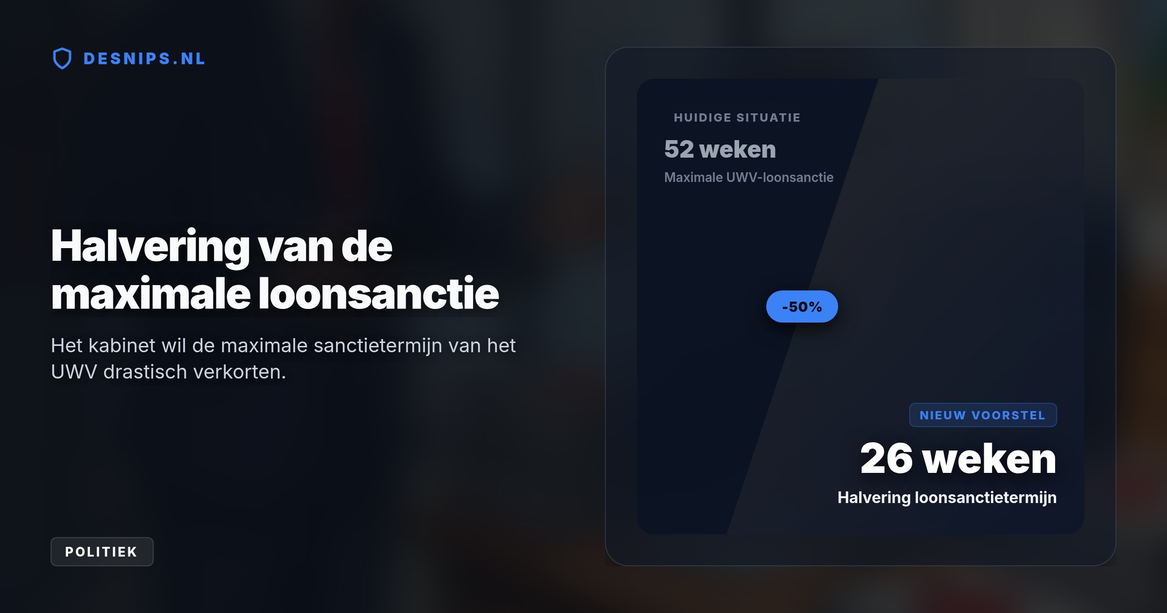 Om de drempel voor het aannemen van personeel te verlagen, onderzoekt minister Aartsen een halvering van de maximale loonsanctie en een leidende rol voor de bedrijfsarts.