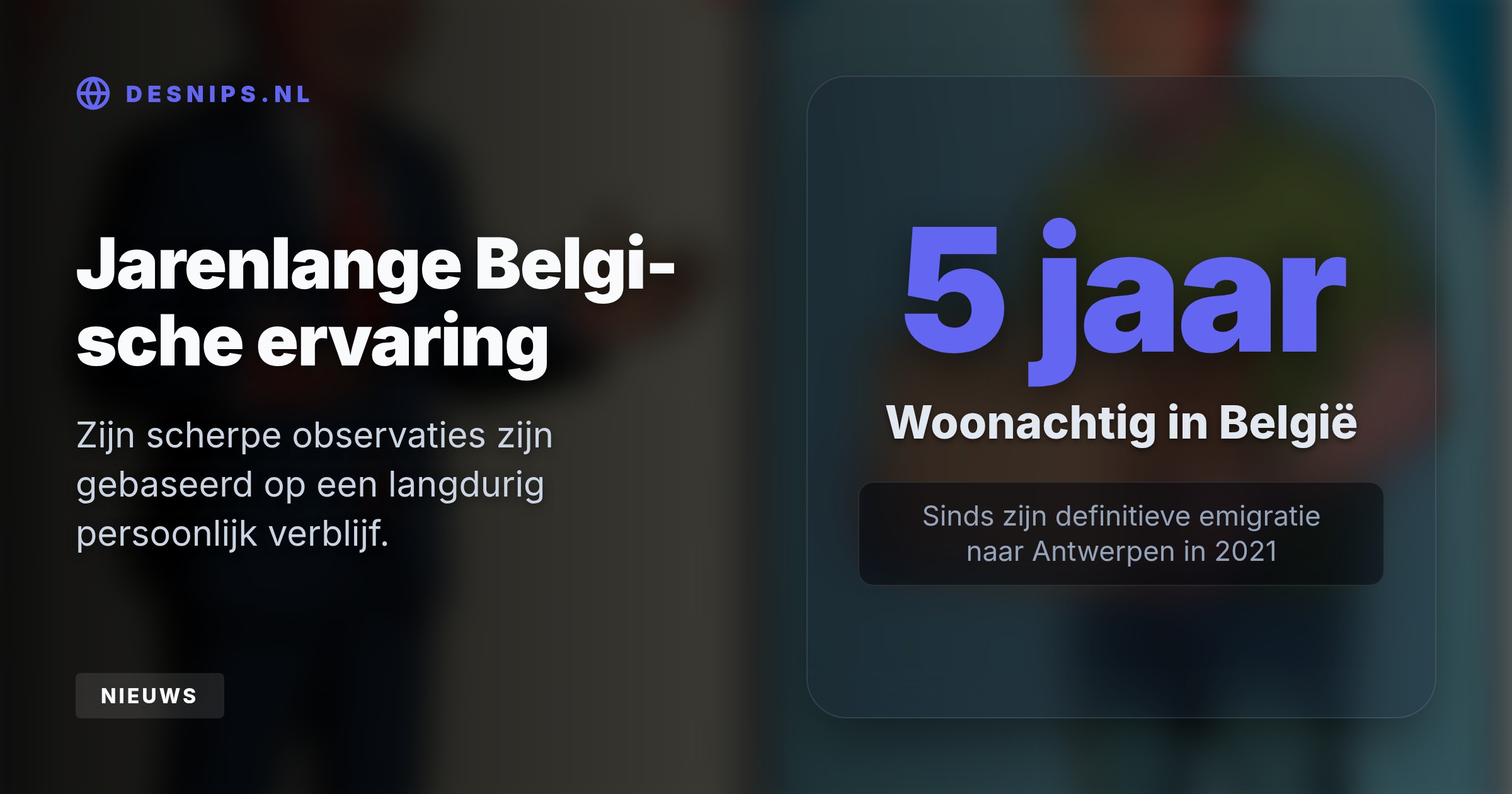 In de tv-registratie van zijn theatershow 'Mijn vlakke land' houdt de naar Antwerpen geëmigreerde cabaretier de kijker een spiegel voor over gedrag en politiek.