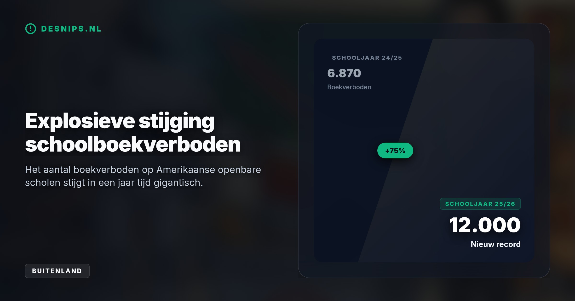 Nieuwe censuurwetten en automatische AI-scans jagen het aantal verboden boeken in de VS naar een recordhoogte. Boeken over seksualiteit en racisme worden massaal geweerd.