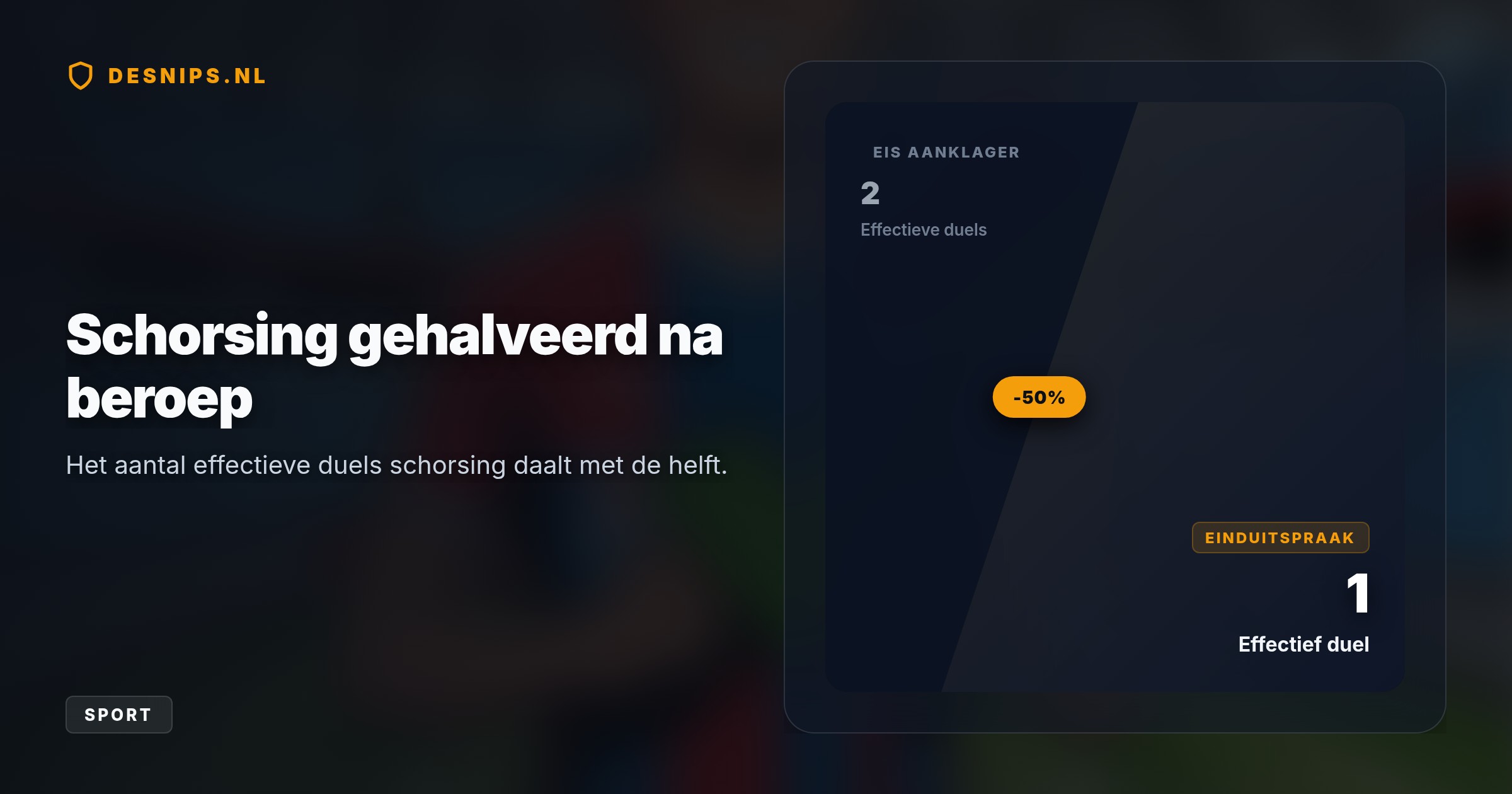 Na een succesvolle zitting bij de tuchtcommissie mist de PSV-middenvelder alleen de Eredivisie-opener tegen Fortuna Sittard. Oorspronkelijk dreigde hij twee duels te missen.