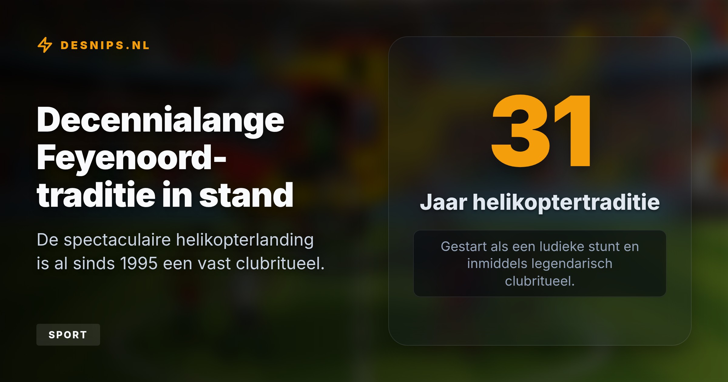 Doelman Tjark Ernst en drie andere spelers maakten de traditionele landing in De Kuip. Fans vierden de seizoensstart met liveoptredens en gratis activiteiten.